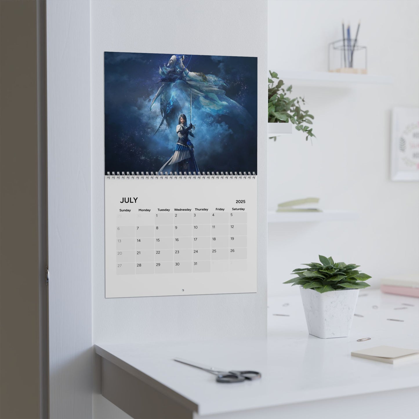 Final Fantasy XVI 2025 Wall Calendar, Gaming Calendar, Video Game Calendar, Geeky Calendar, Gaming Gift, Gamer Gift