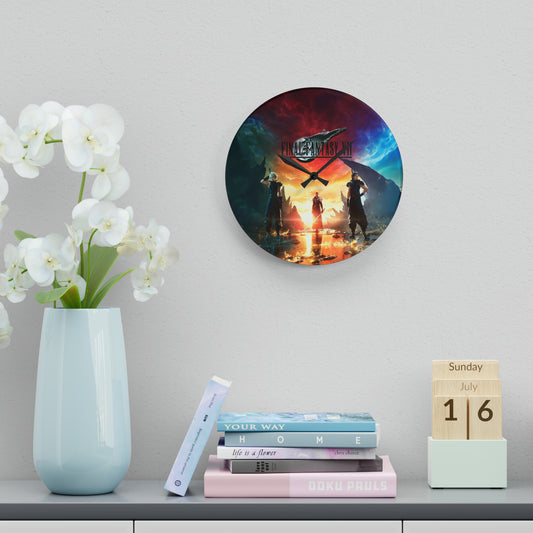 Final Fantasy VII Remake Rebirth | Acrylic Wall Clock | Game Gift | Franchise Art