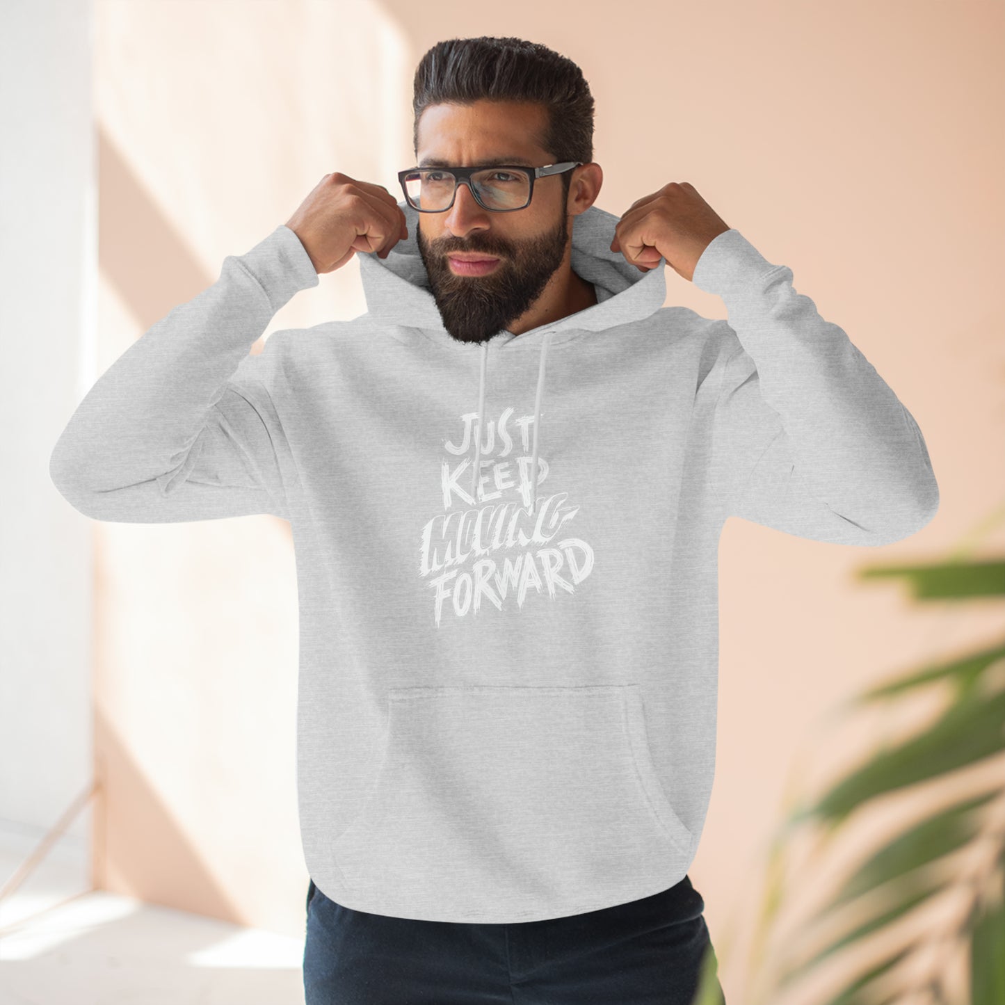 Just Keep Moving Forward Unisex Premium Pullover Hoodie