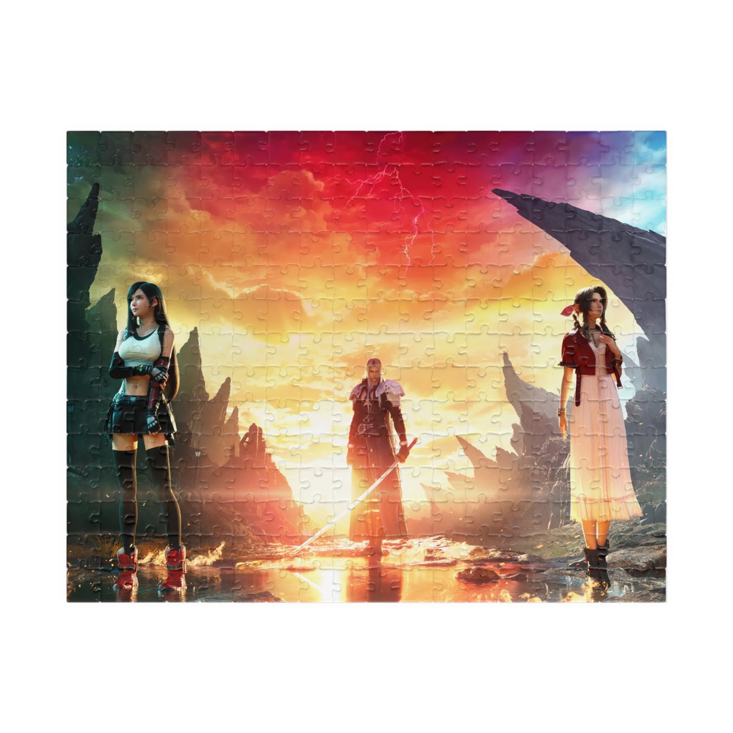 Final Fantasy VII Remake Rebirth | Aerith Tifa Sephoroth | Jigsaw Puzzle (252, 520, 1014-piece)