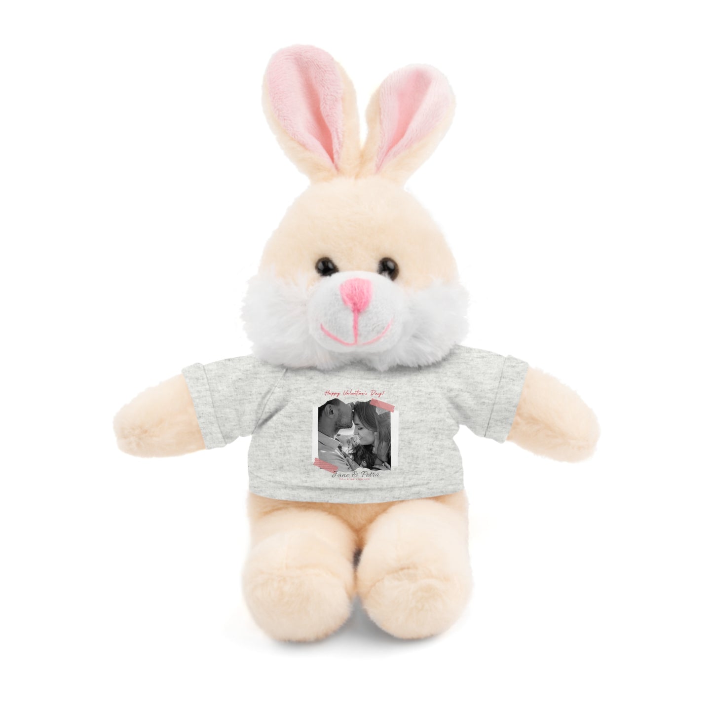 Personalize Your Name And Photo | Valentine Stuffed Animals with Tee