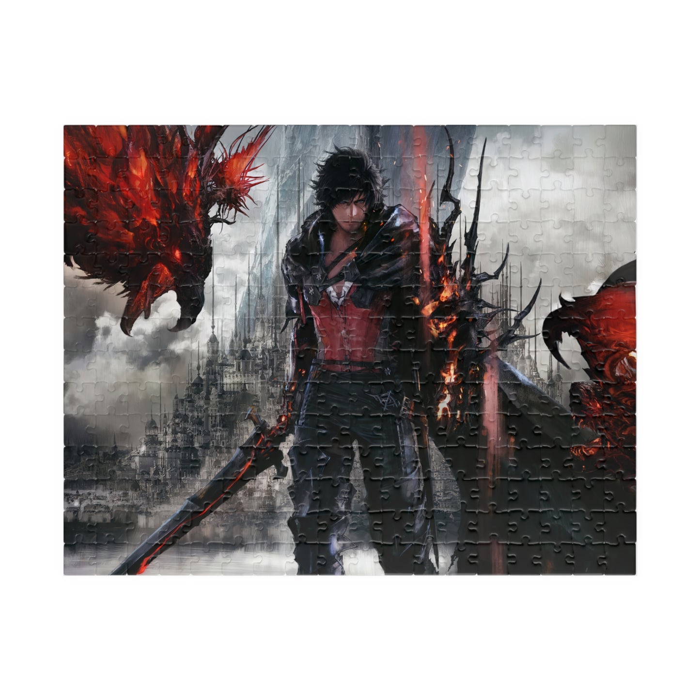 Final Fantasy XVI Jigsaw Puzzle (252, 520, 1014-piece) Game | Gamer Gift | Clive Poster Art