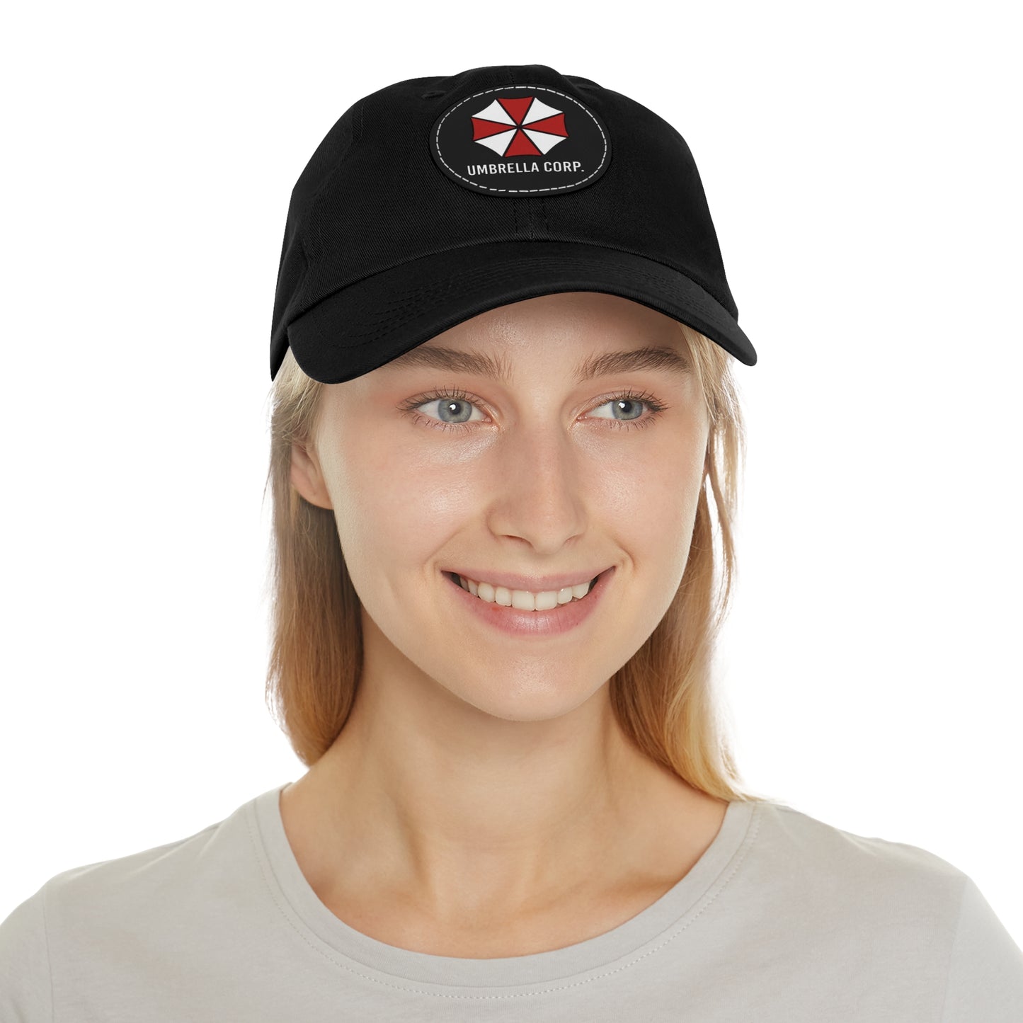 Resident Evil Umbrella Corp. Hat with Leather Patch (Round)