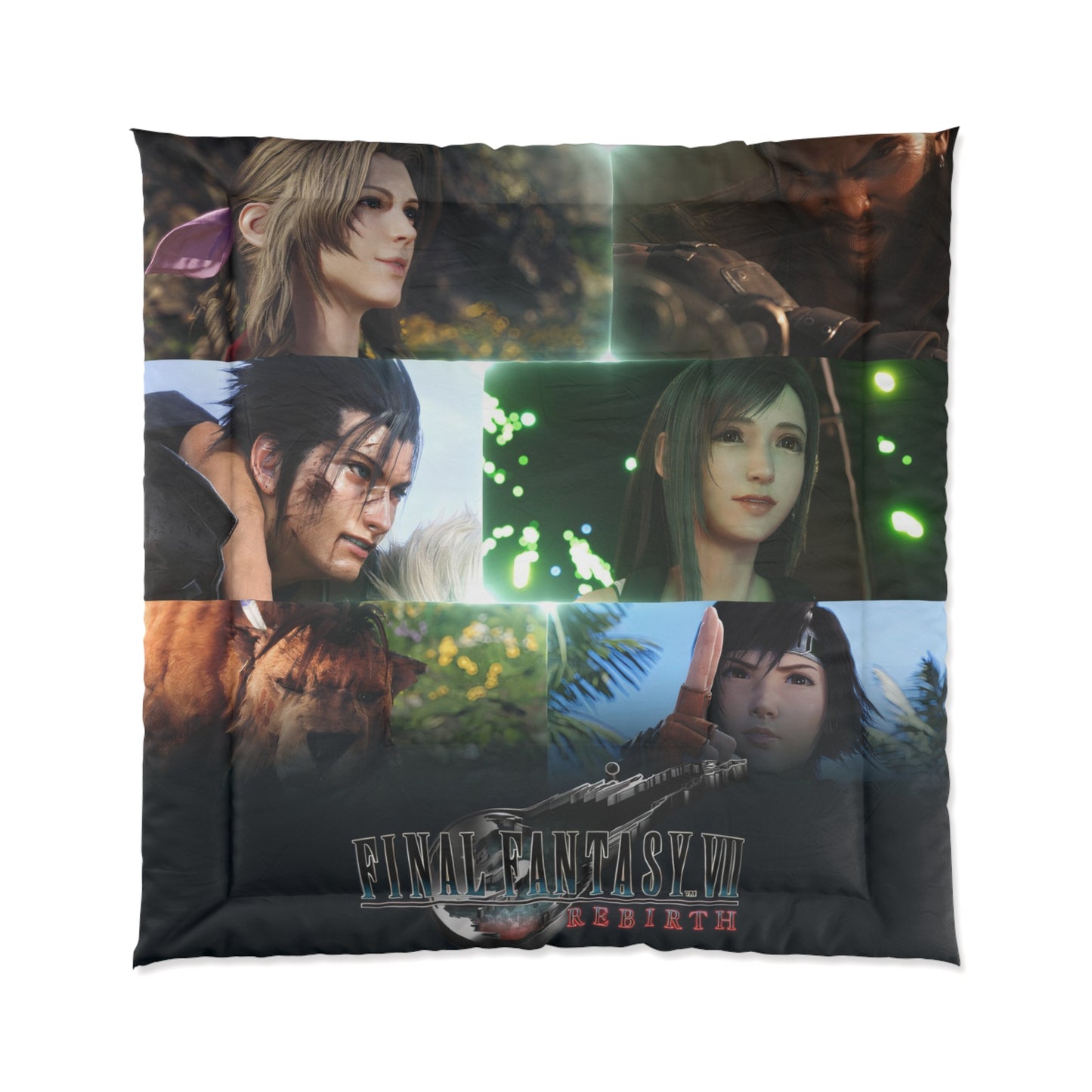 Final Fantasy VII Remake Rebirth | Cloud Aerith Tifa Sephiroth Zack group | Blanket Comforter