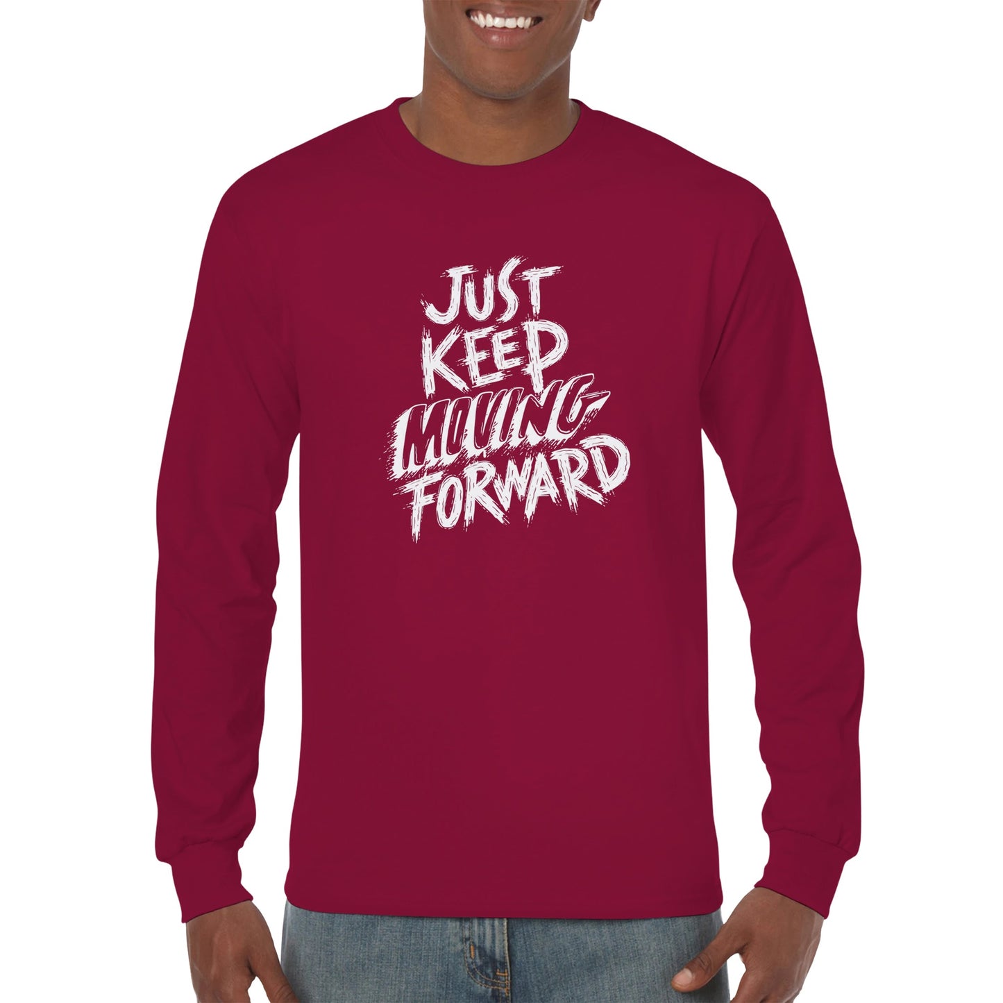 Just Keep Moving Forward Unisex Long sleeve T-shirt | Inspirational