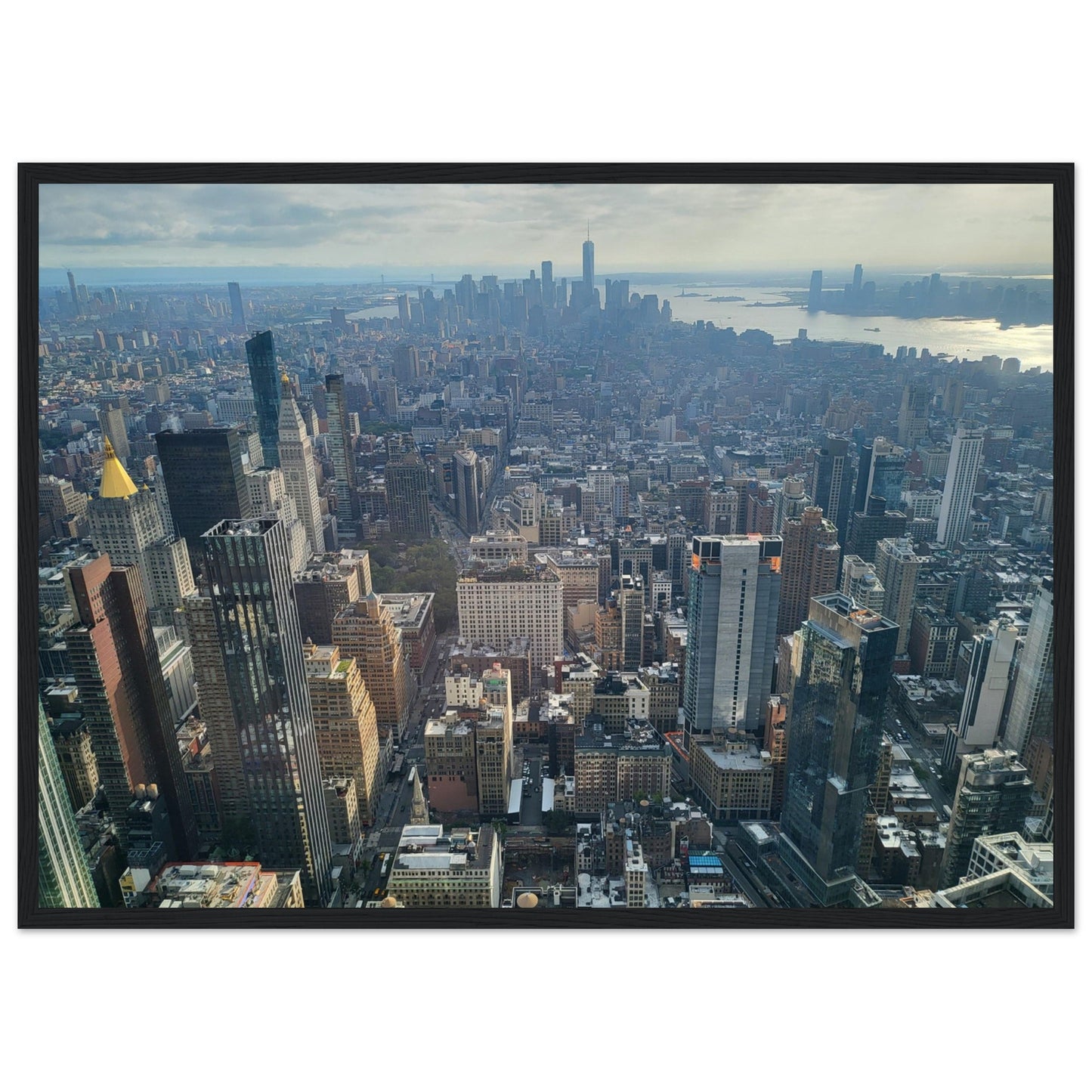 New York City Premium Paper Wooden Framed Poster Wall Art