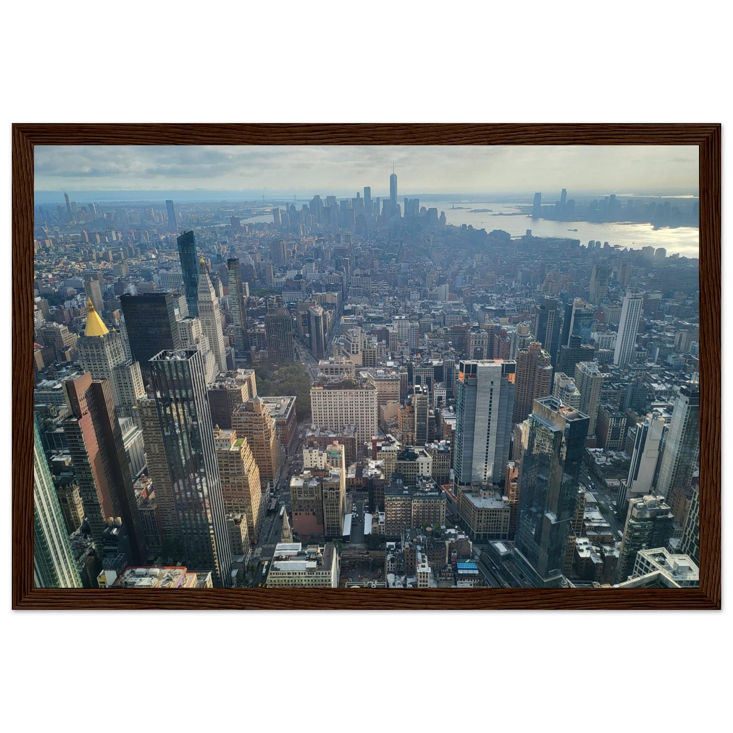 New York City Premium Paper Wooden Framed Poster Wall Art