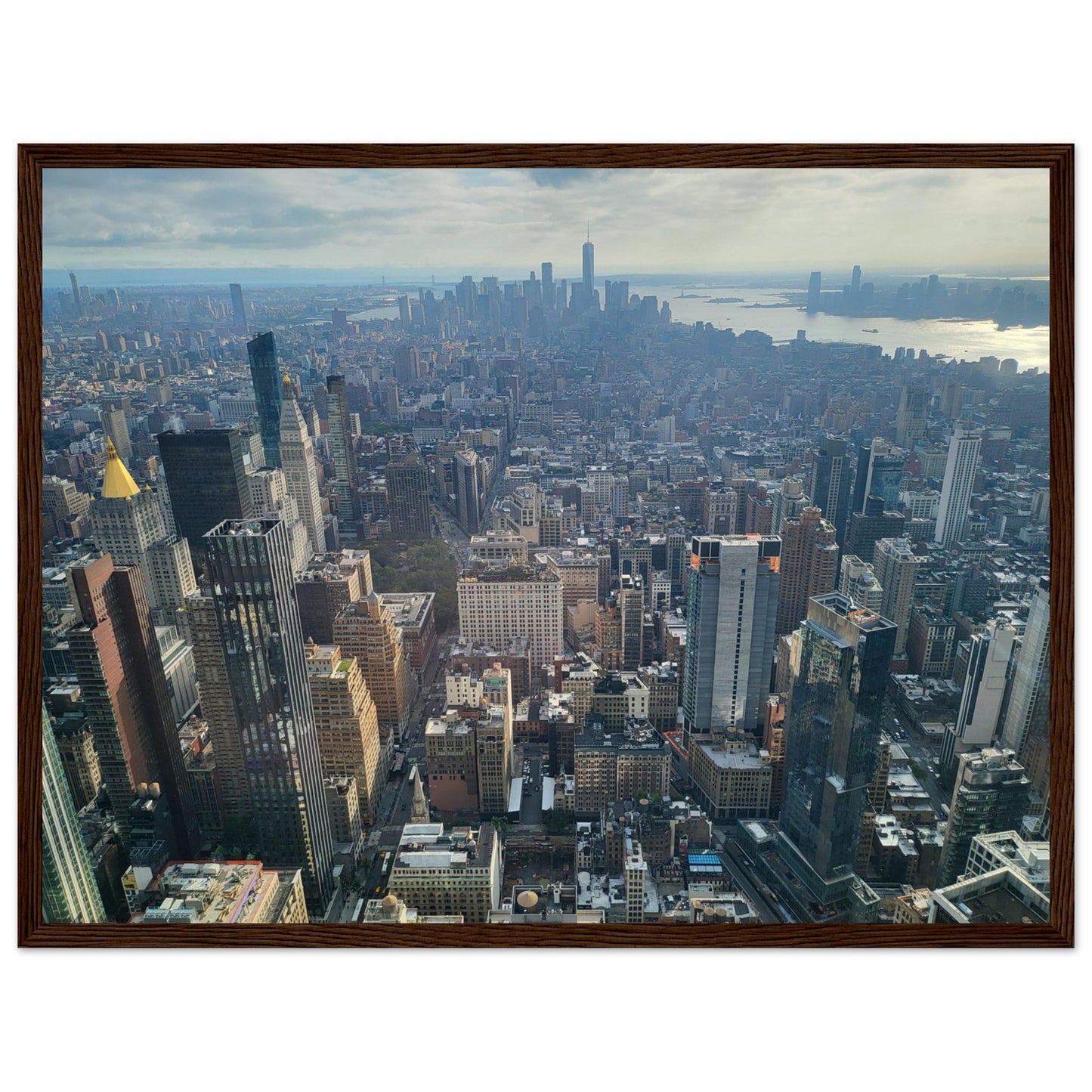 New York City Premium Paper Wooden Framed Poster Wall Art