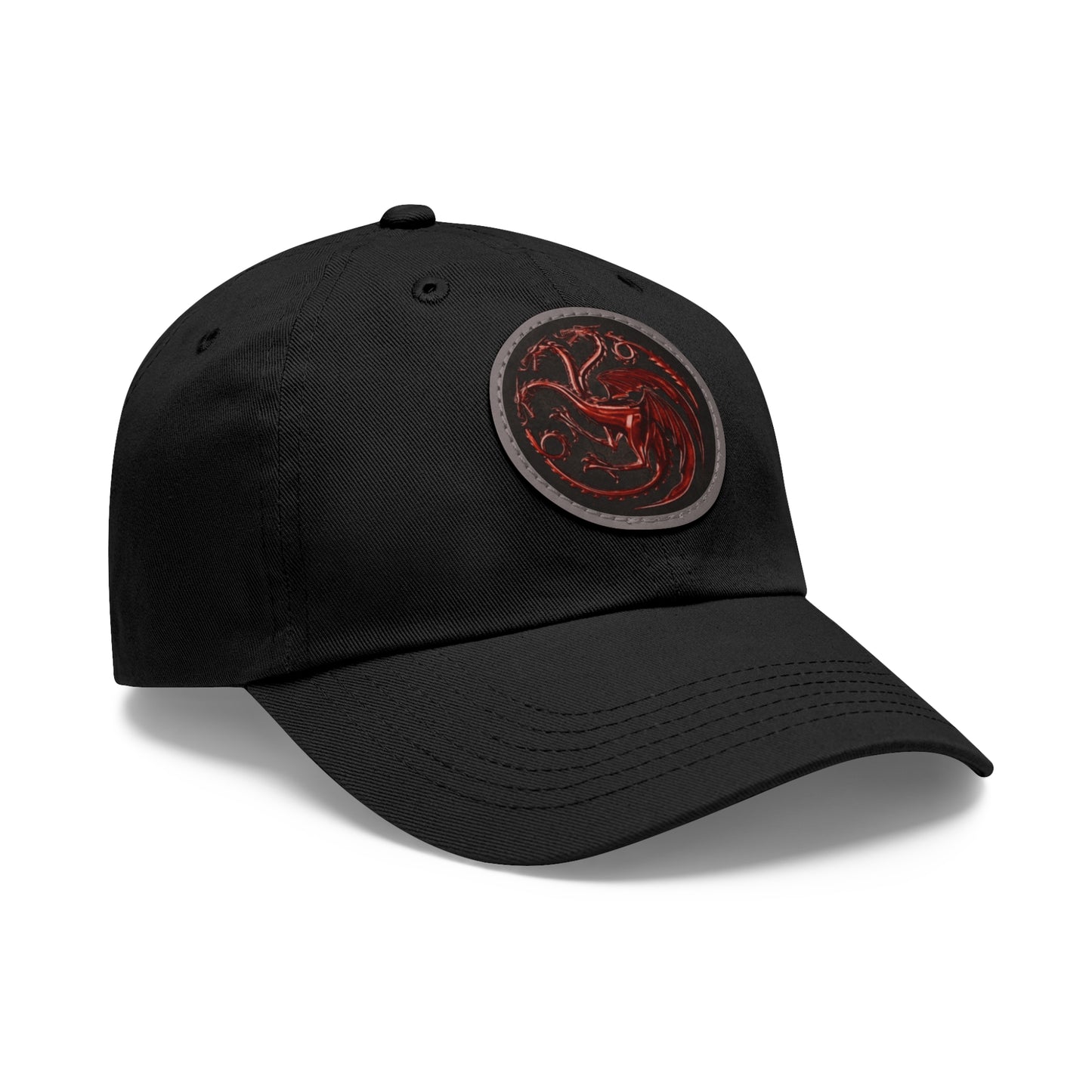 House Of The Dragon Hat with Leather Patch (Round)