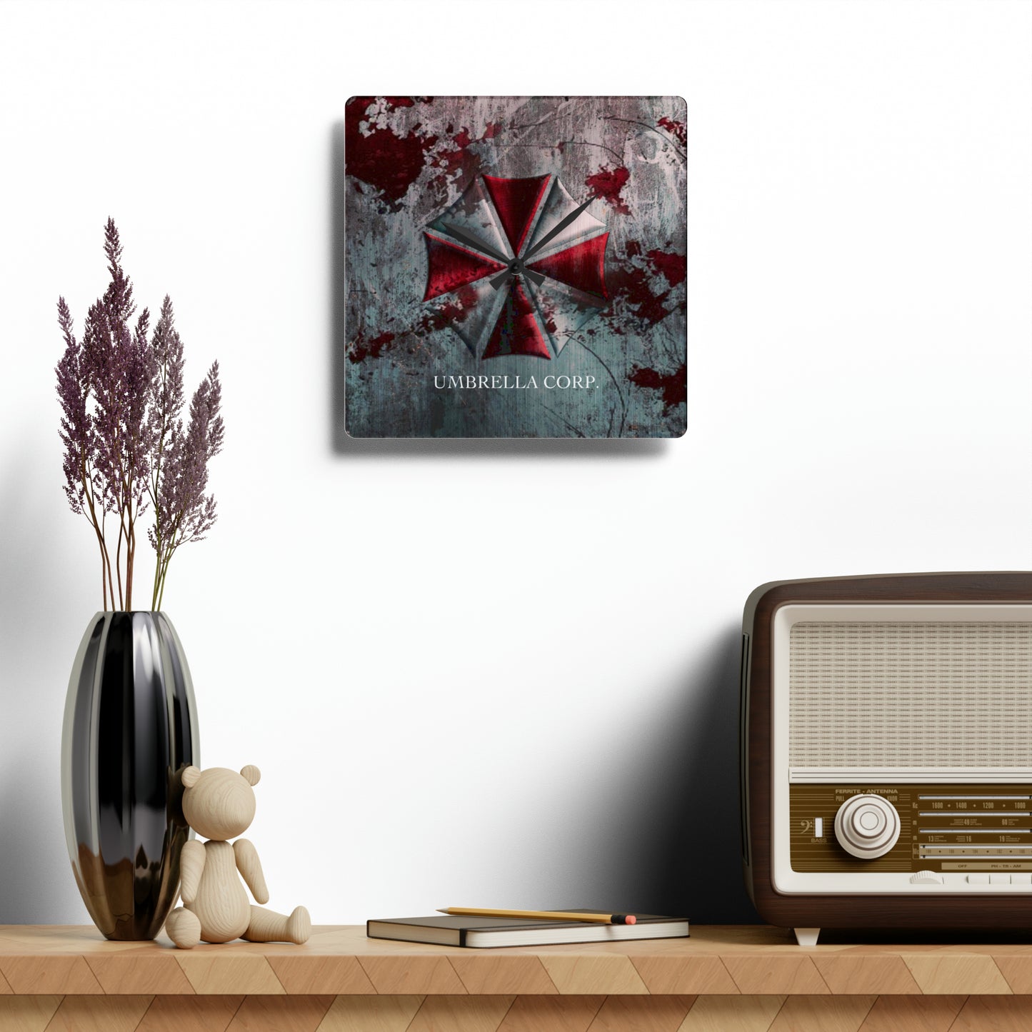 Resident Evil Umbrella Corp. | Acrylic Wall Clock | TV Classic | Gift