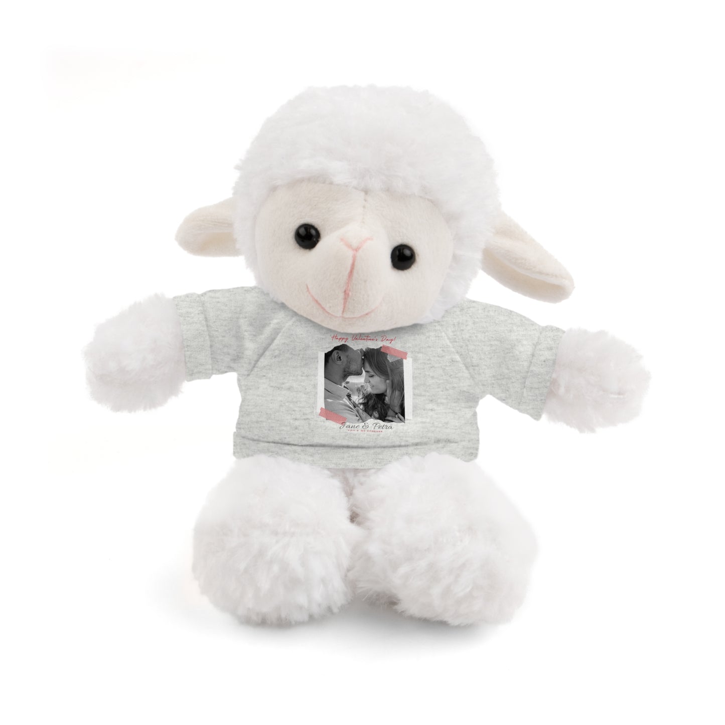 Personalize Your Name And Photo | Valentine Stuffed Animals with Tee