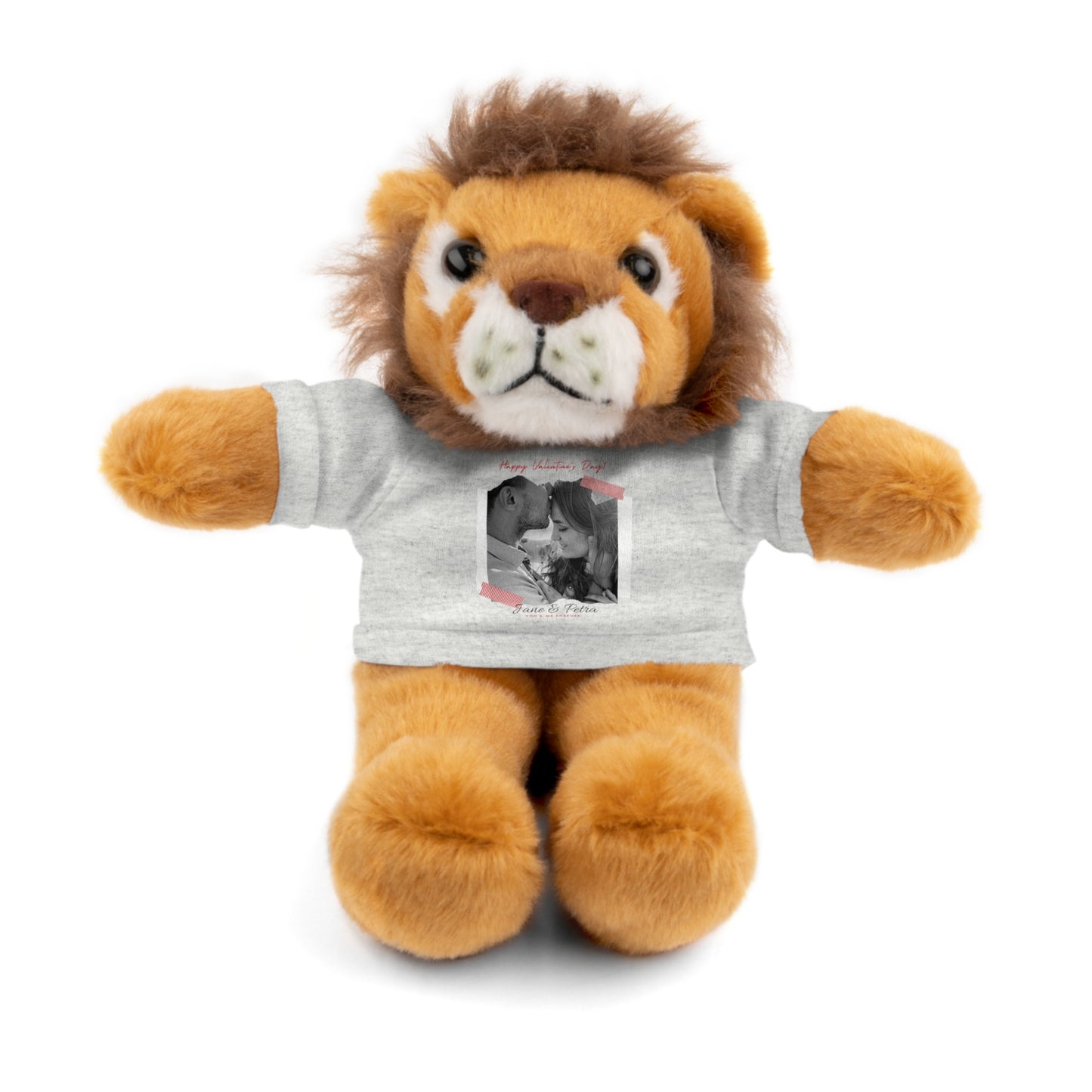 Personalize Your Name And Photo | Valentine Stuffed Animals with Tee