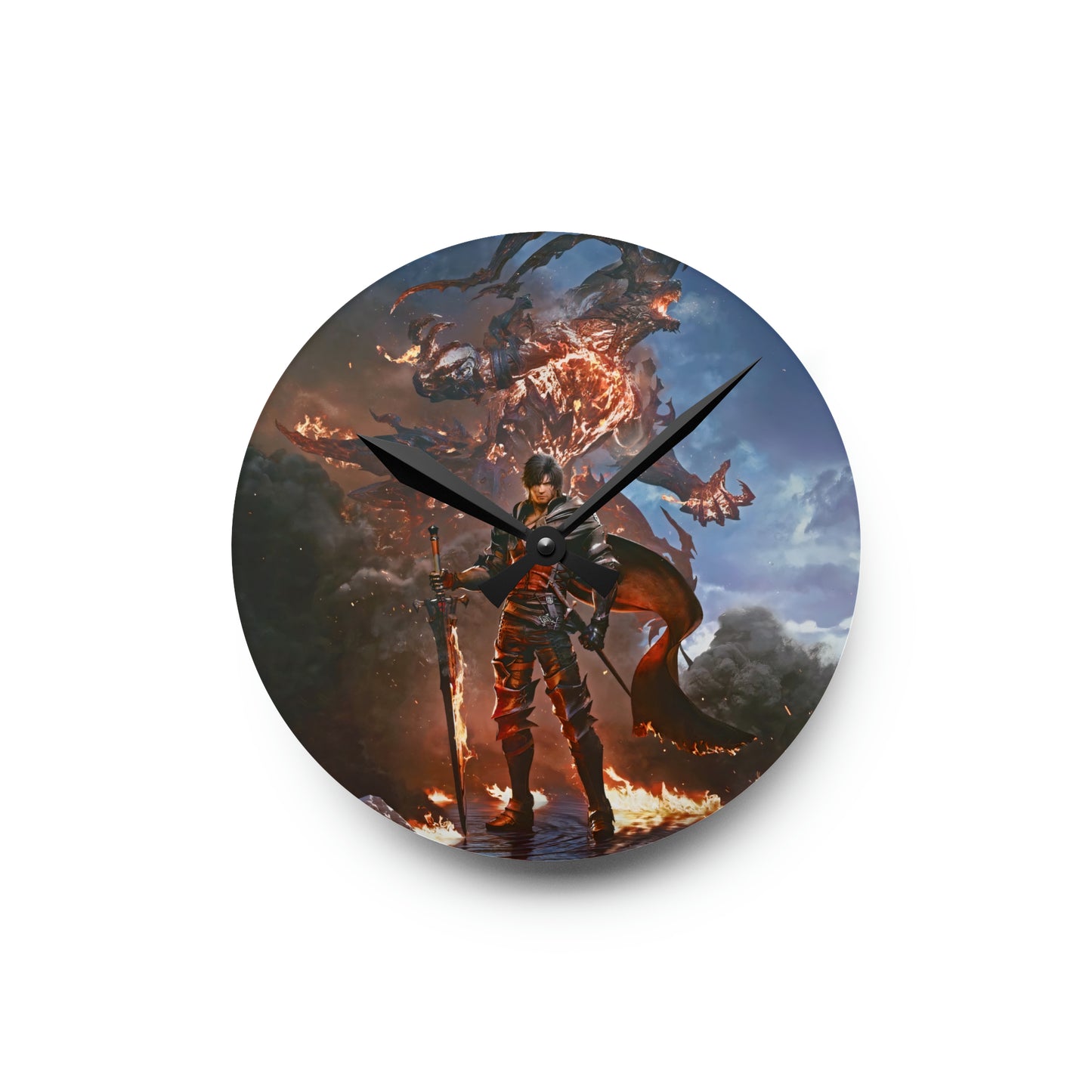 Final Fantasy XVI Clive Rosfield | Acrylic Wall Clock | Game Gift | Franchise Art