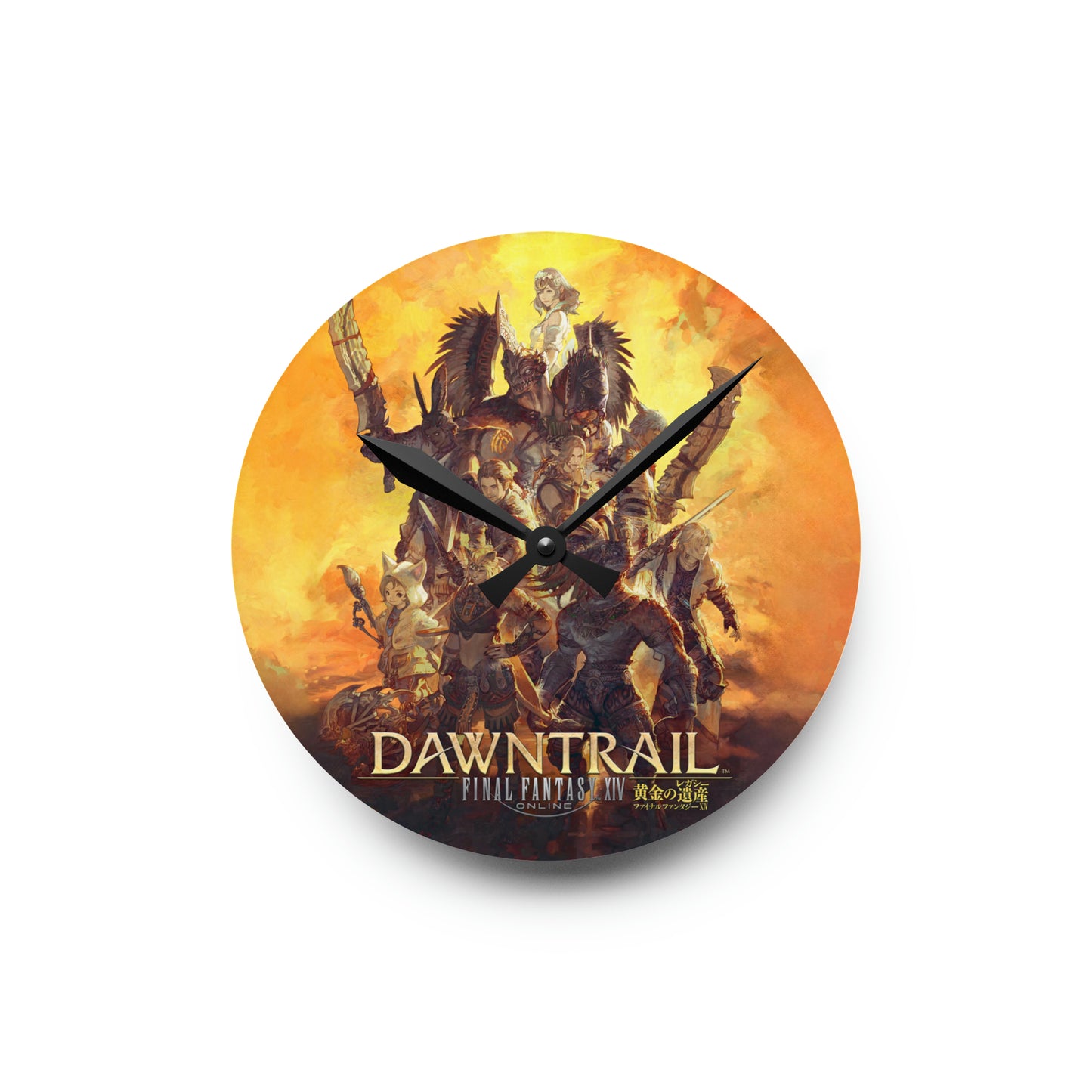 Final Fantasy XIV Dawntrail Acrylic Wall Clock | Game Gift | Franchise