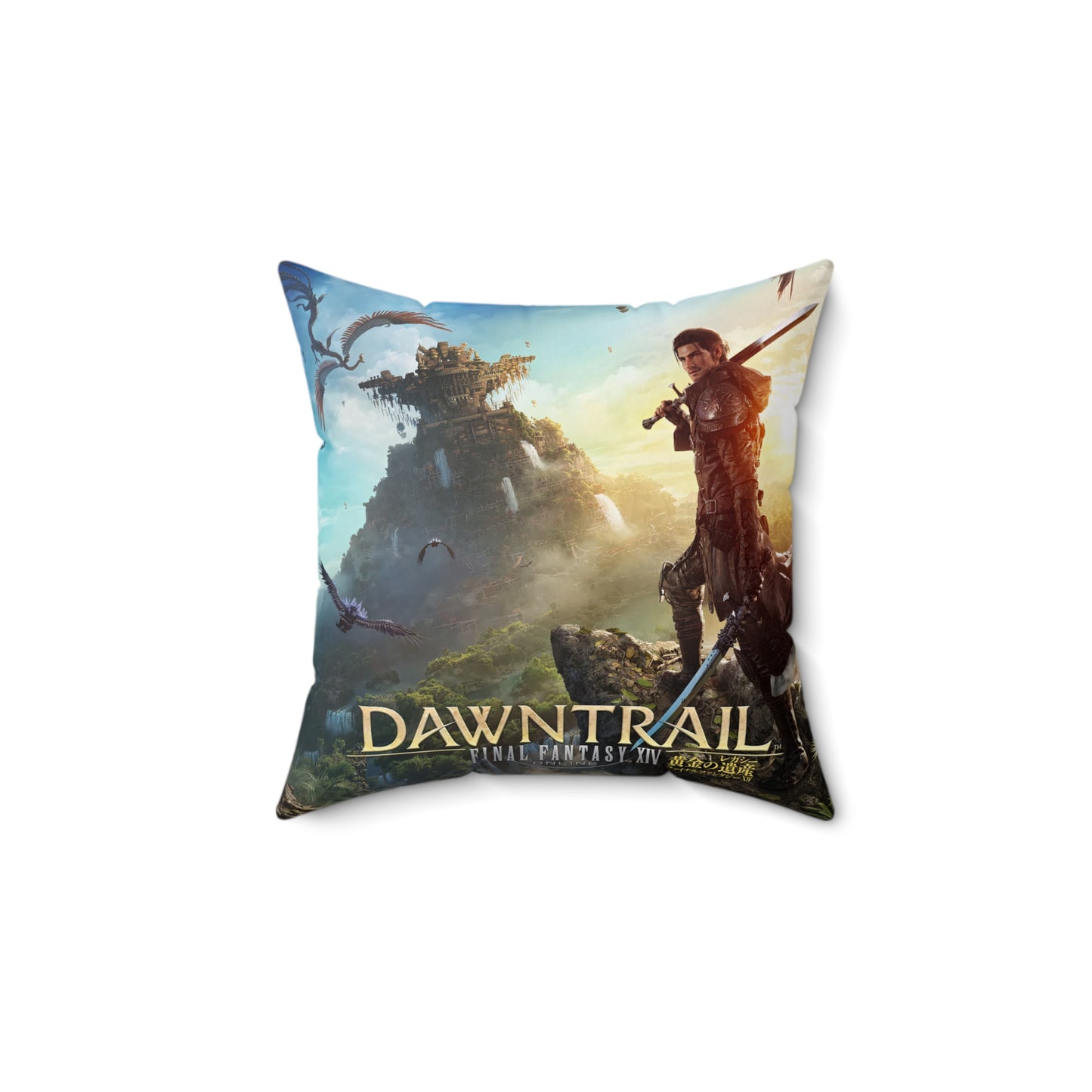 Final Fantasy XIV Dawntrail Spun Polyester Square Pillow