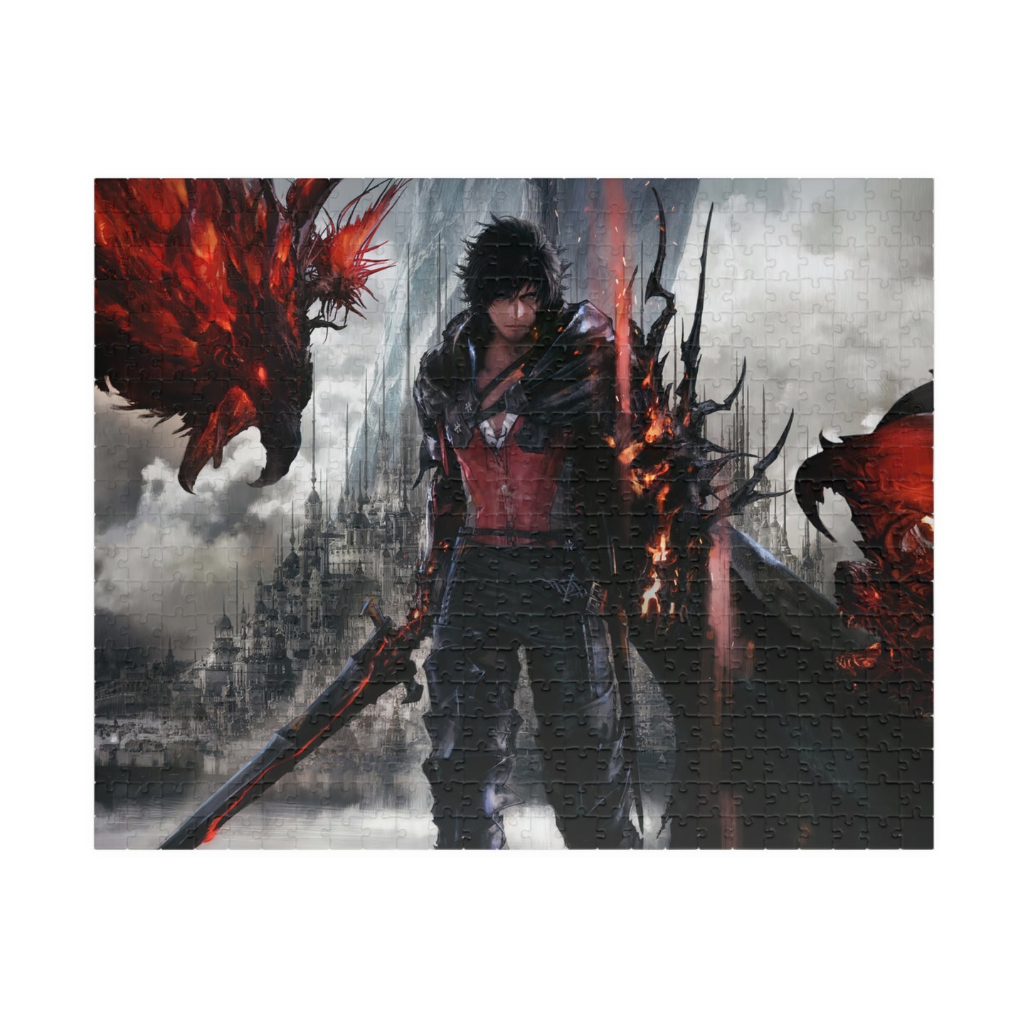 Final Fantasy XVI Jigsaw Puzzle (252, 520, 1014-piece) Game | Gamer Gift | Clive Poster Art