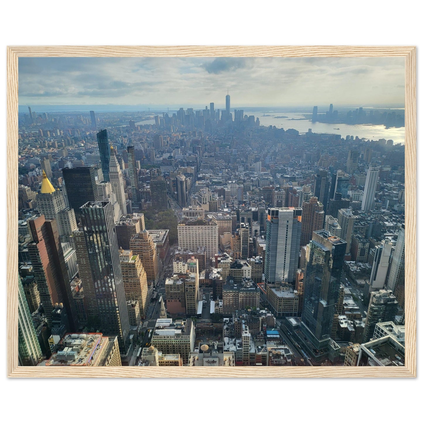 New York City Premium Paper Wooden Framed Poster Wall Art