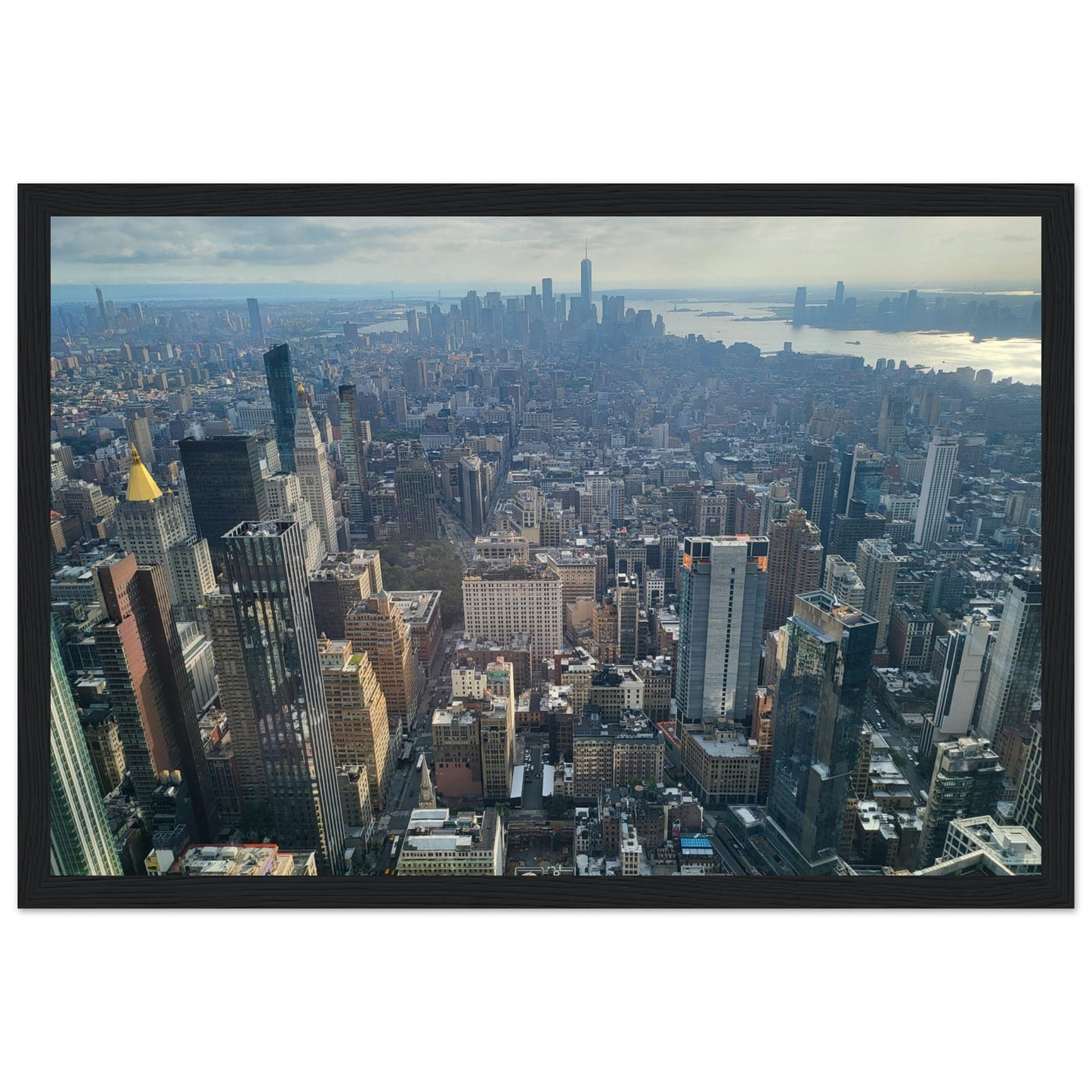 New York City Premium Paper Wooden Framed Poster Wall Art