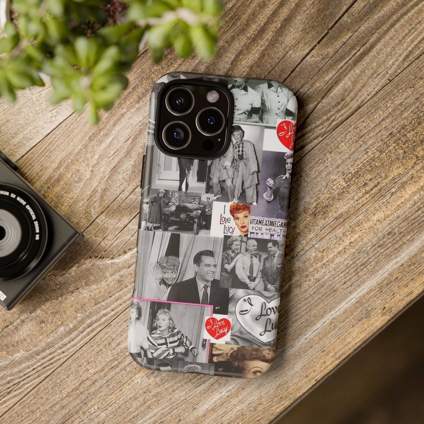 I Love Lucy Tough Phone Case for iPhone 11-16, Pixels 5-8, Samsung 20-24, Protective Cellphone Cover, Vintage TV Show Fan Gift, Funny TV