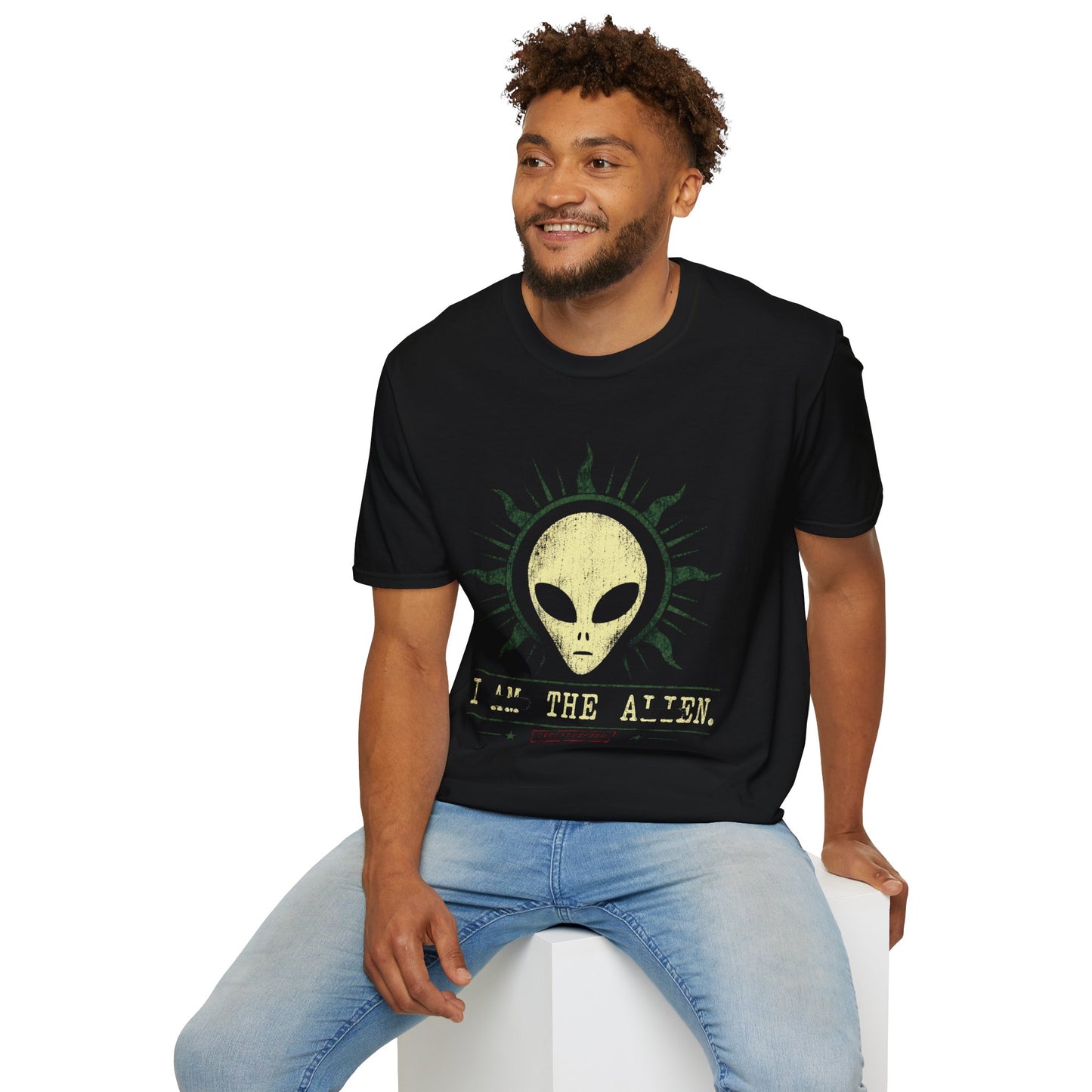 Alien Sayings T-Shirt — "Just write about this design after I am alien" Graphic Tee