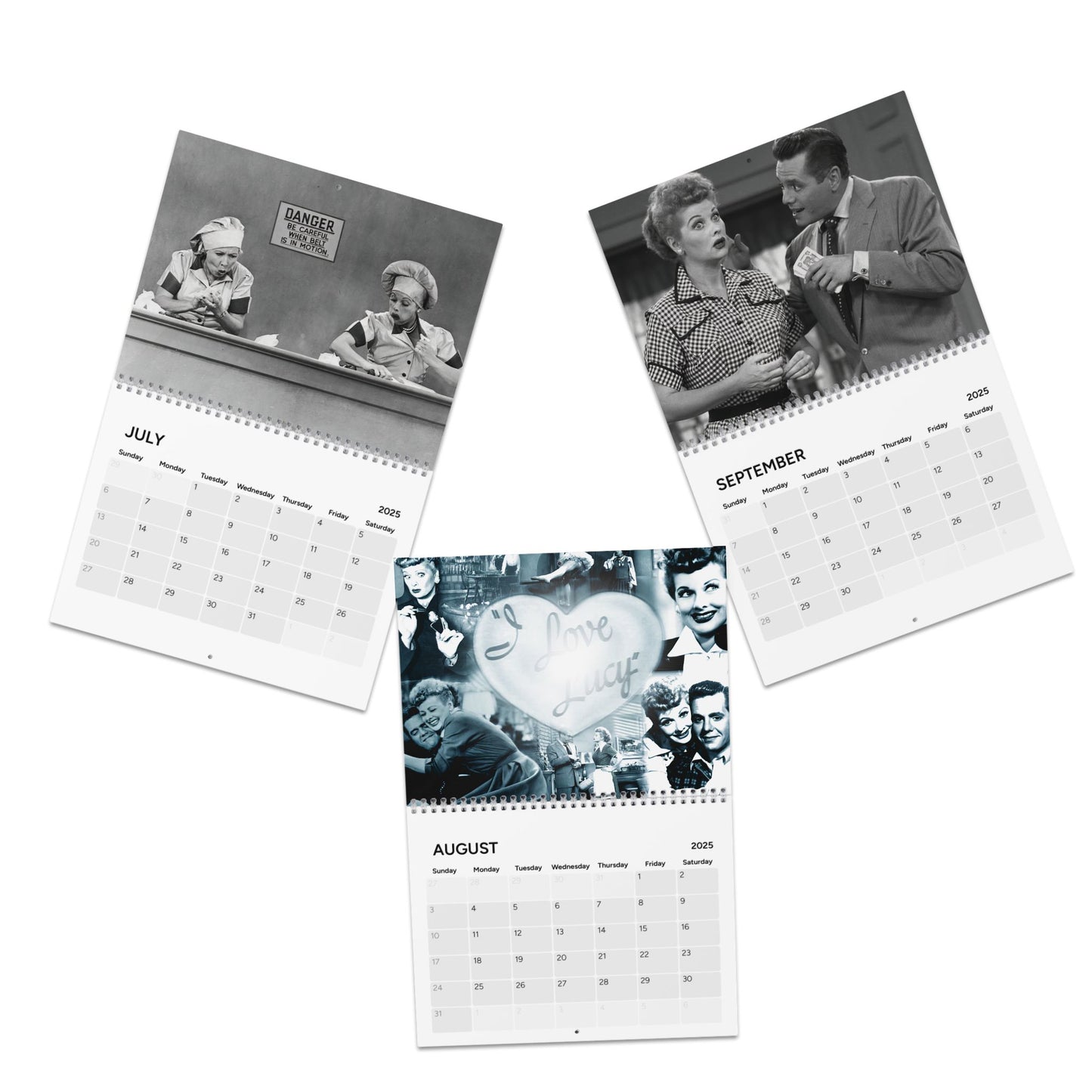 I Love Lucy 2025 Wall Calendar - TV Lover, Classic Design - Planner for Fans of Lucy, Gift for Retro TV Enthusiasts