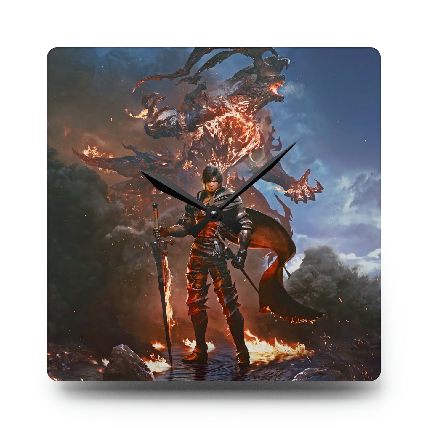 Final Fantasy XVI Clive Rosfield | Acrylic Wall Clock | Game Gift | Franchise Art