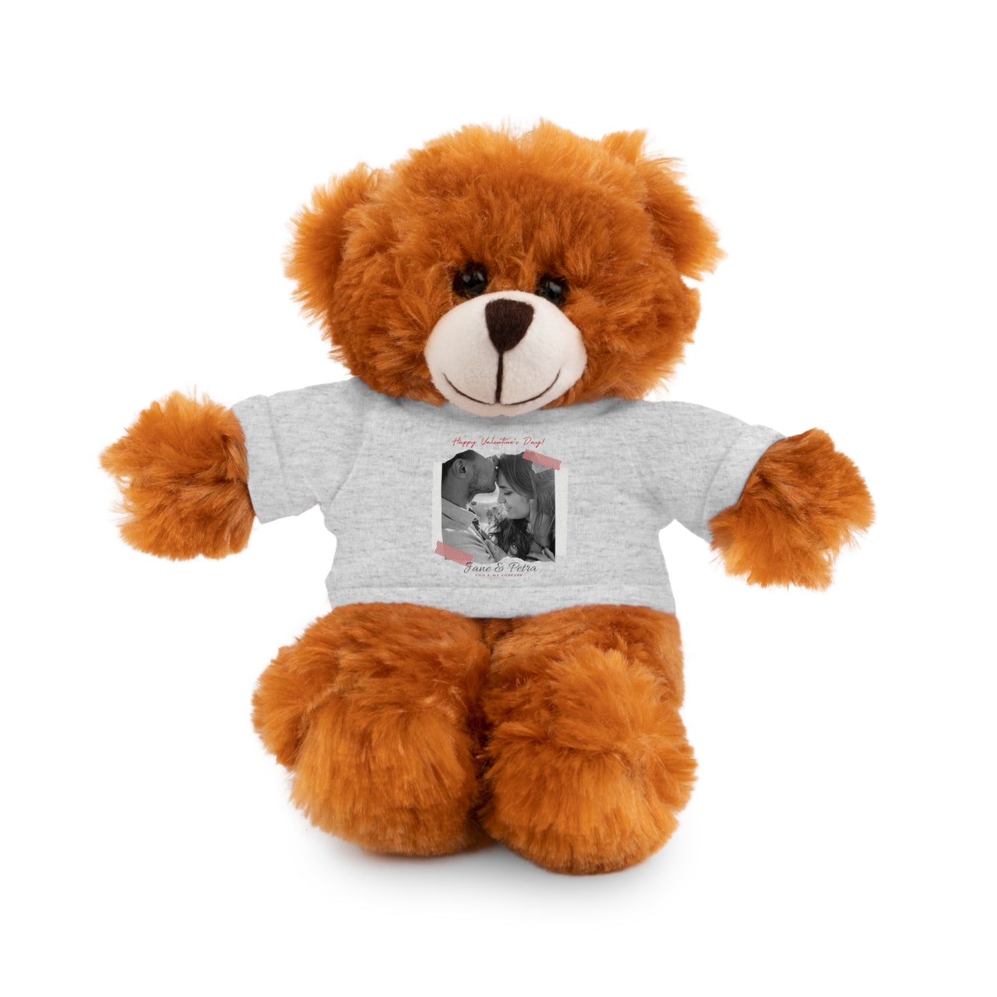 Personalize Your Name And Photo | Valentine Stuffed Animals with Tee