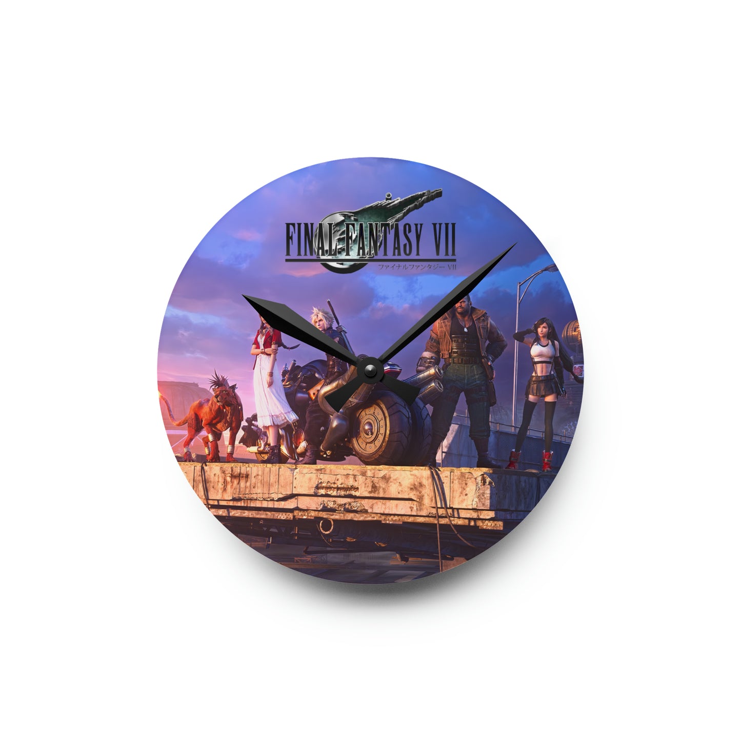 Final Fantasy VII Remake Rebirth | Acrylic Wall Clock | Game Gift | Franchise Art