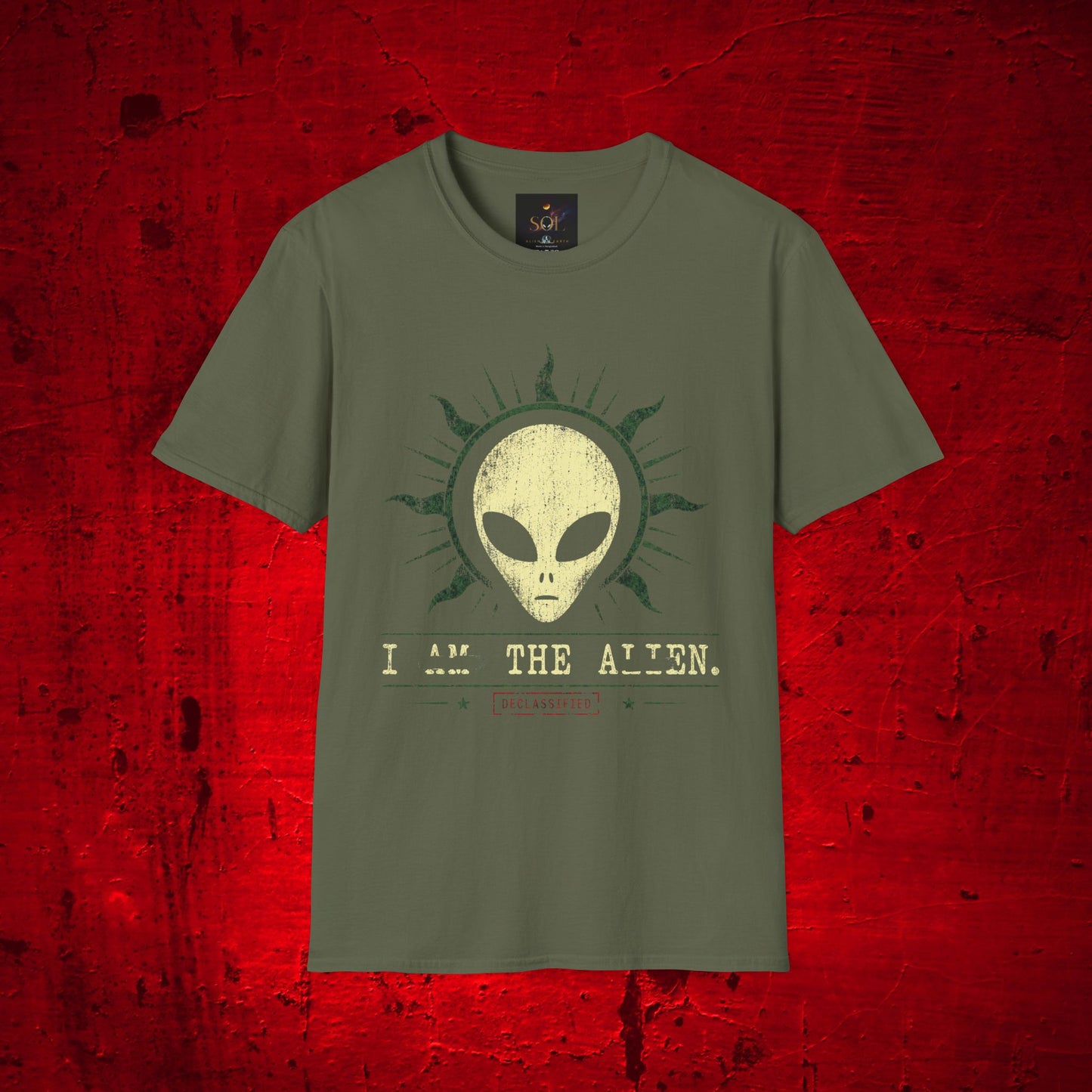 Alien Sayings T-Shirt — "Just write about this design after I am alien" Graphic Tee
