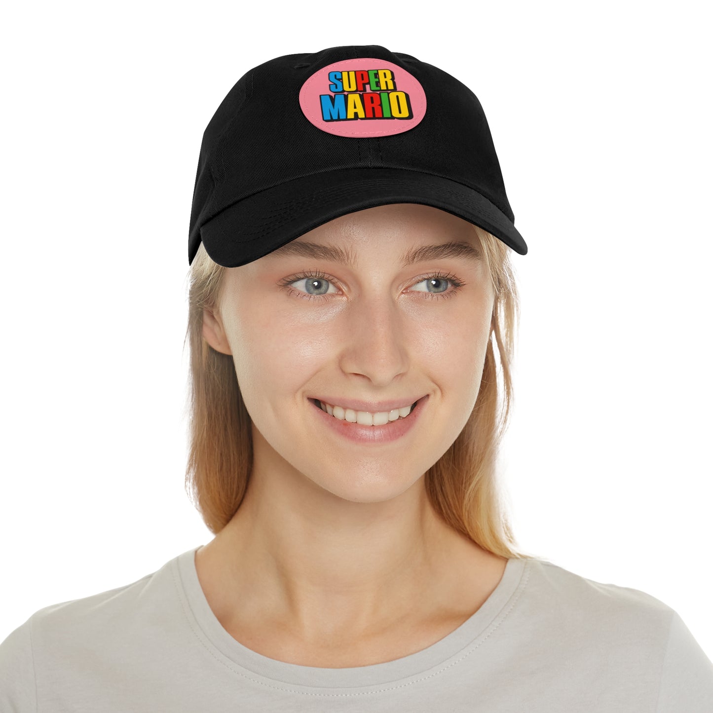 Mario Hat with Leather Patch (Round)