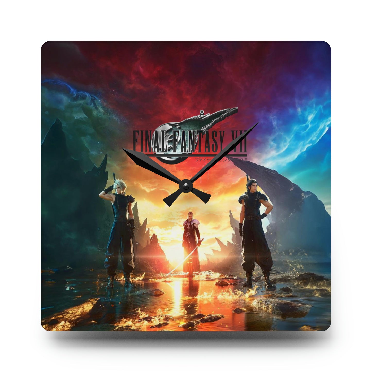 Final Fantasy VII Remake Rebirth | Acrylic Wall Clock | Game Gift | Franchise Art