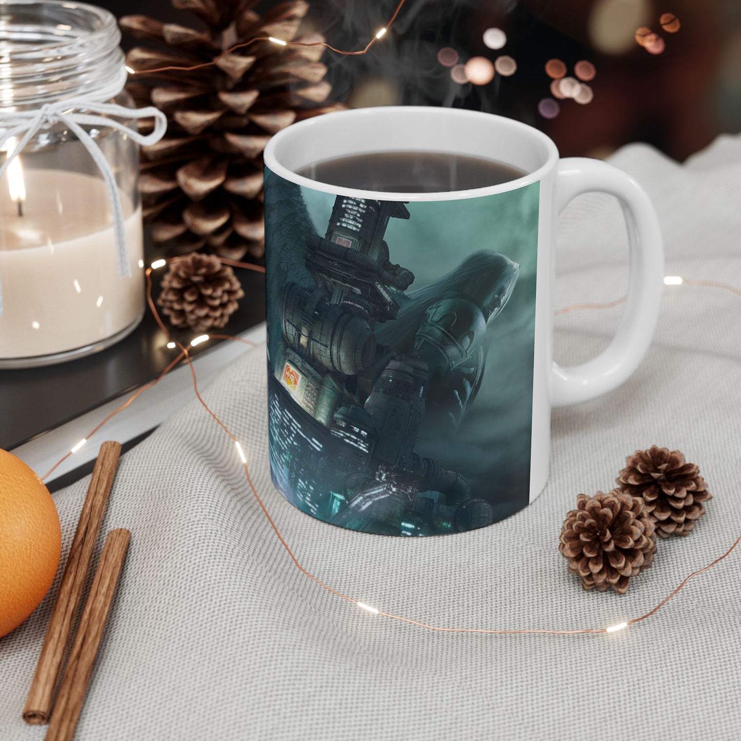 Final Fantasy VII Remake Rebirth Ceramic Mug, Game Gift, Gamer Mug, Video Game Gift, Geek Mug, Gaming Cup, RPG Mug