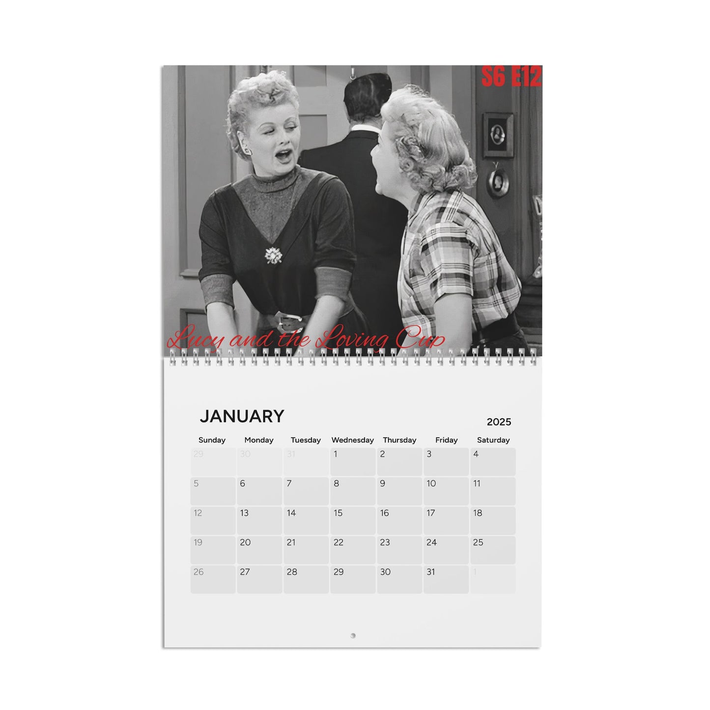 I Love Lucy The best Episode 2025 Wall Calendar - TV Lover, Classic Design - Fans of Lucy, New Design