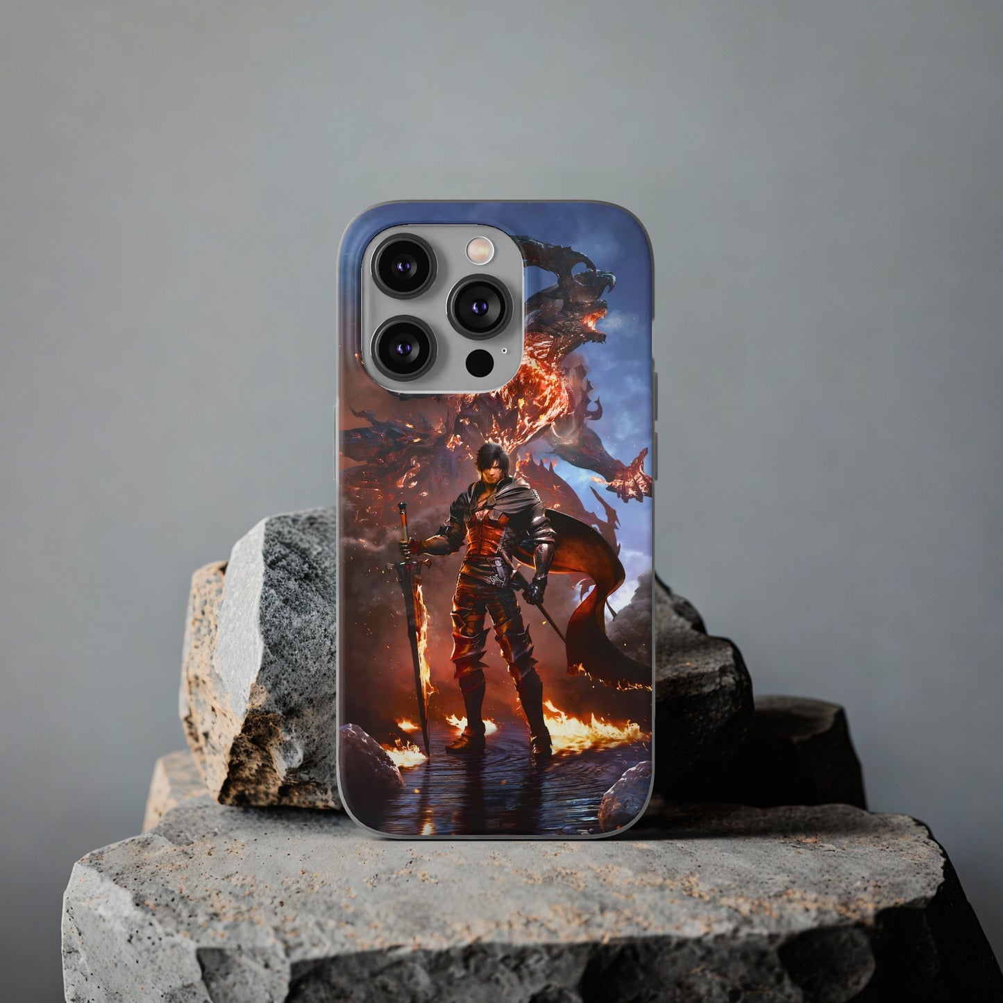 Final Fantasy XVI Clive Rosfield | Flexible Phone Case | Iphone 11-14 Pro Max | Samsung 21-23 Ultra | Gift Packages Choice