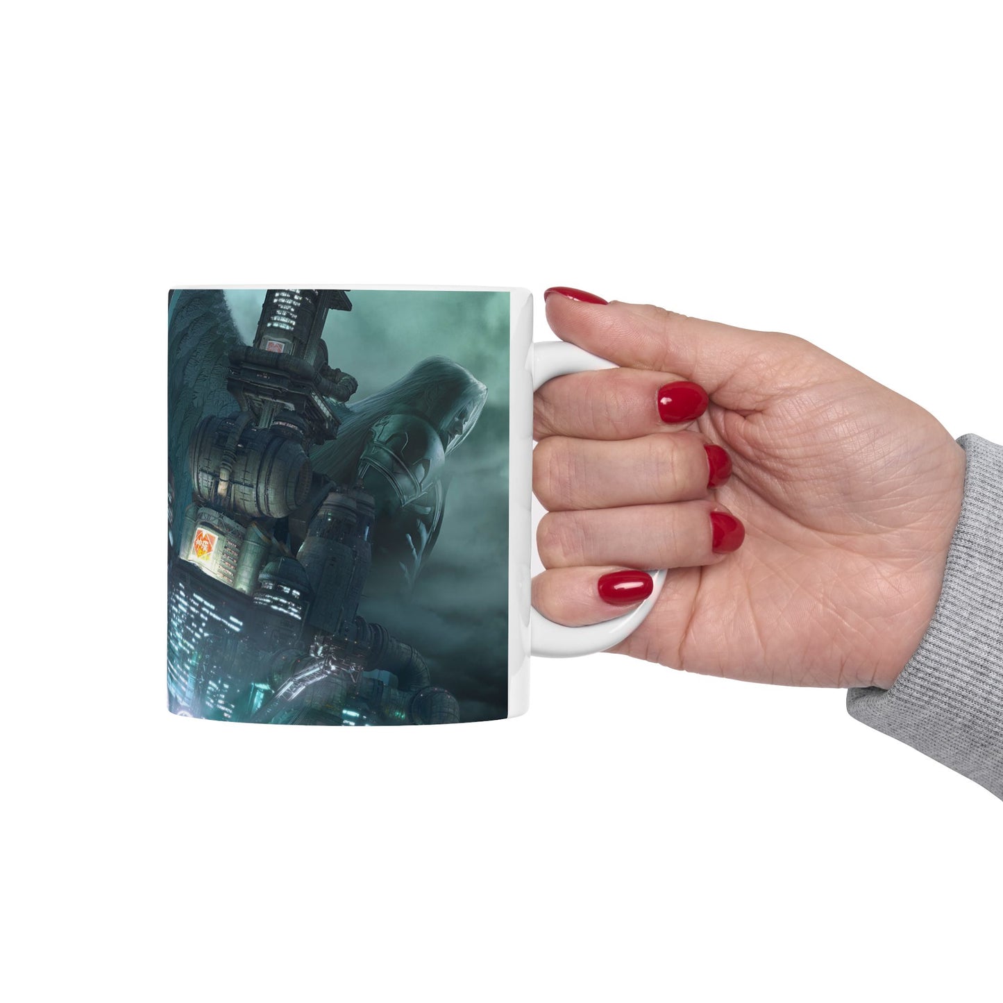 Final Fantasy VII Remake Rebirth Ceramic Mug, Game Gift, Gamer Mug, Video Game Gift, Geek Mug, Gaming Cup, RPG Mug