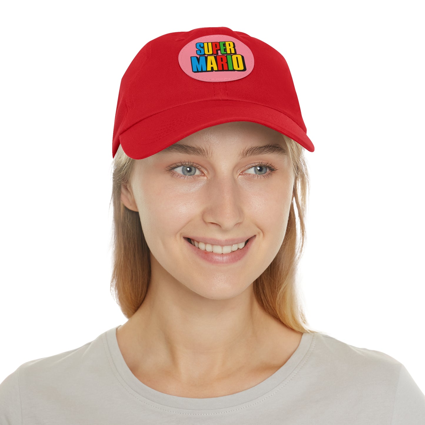 Mario Hat with Leather Patch (Round)