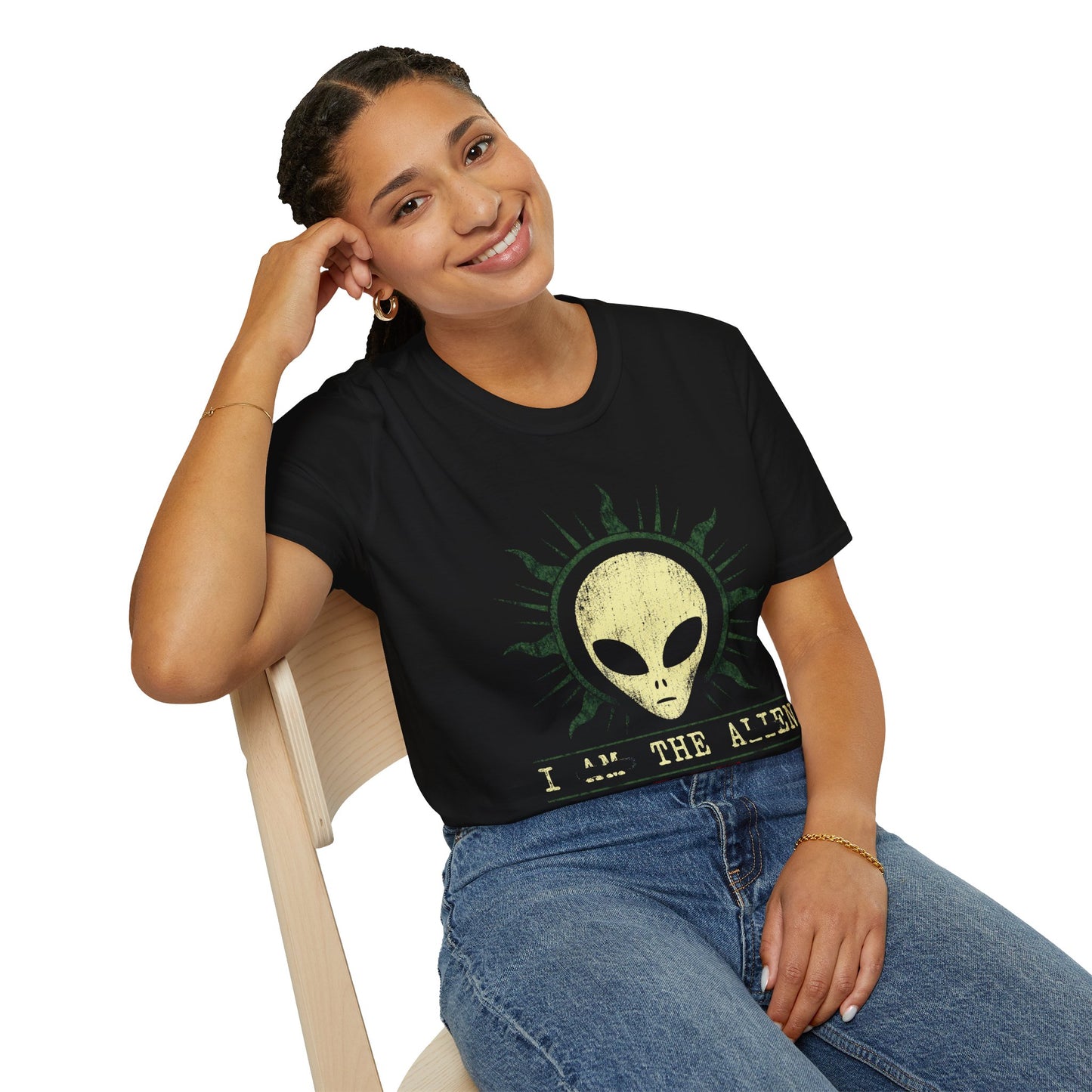 Alien Sayings T-Shirt — "Just write about this design after I am alien" Graphic Tee