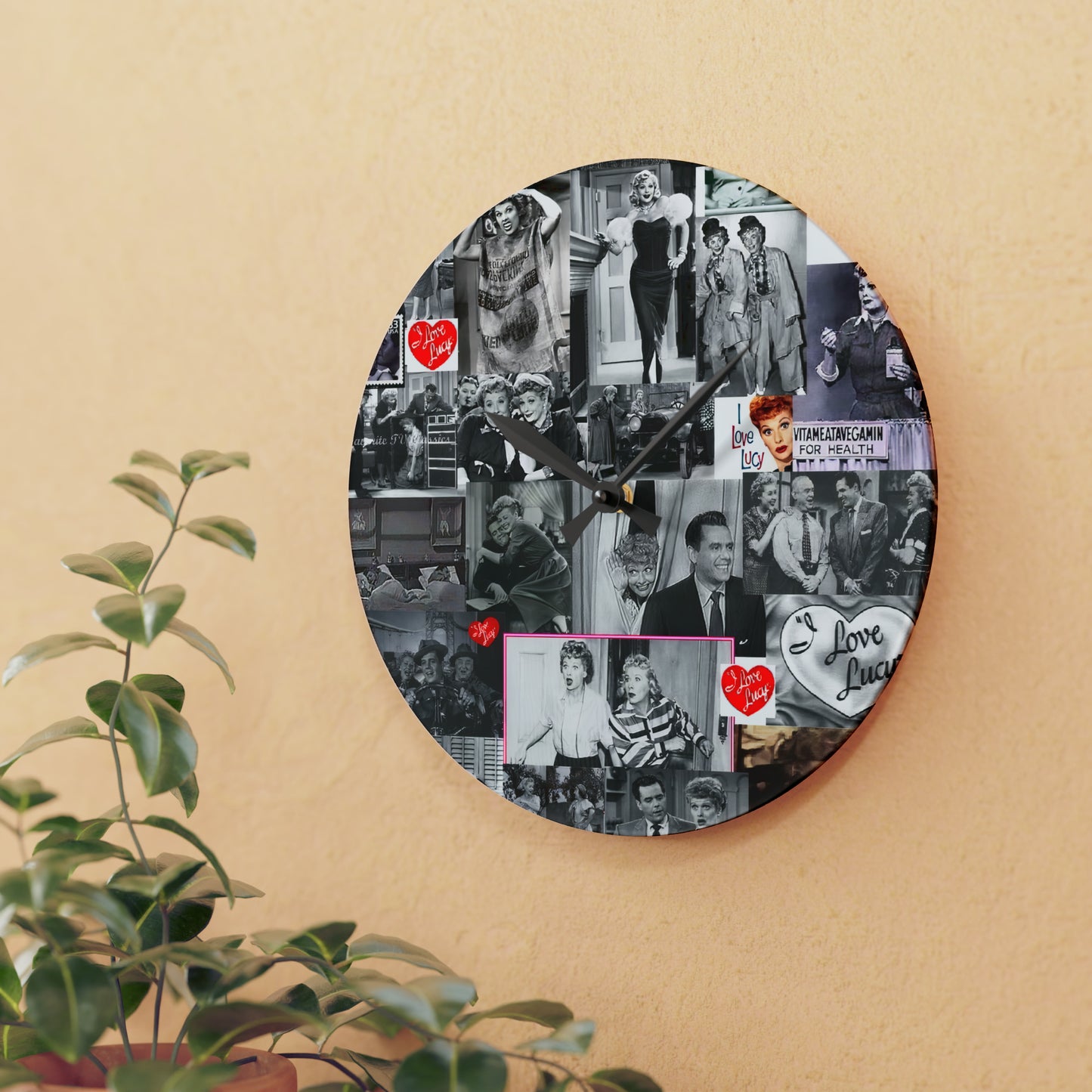 I Love Lucy Art | Acrylic Wall Clock | TV Classic | Gift