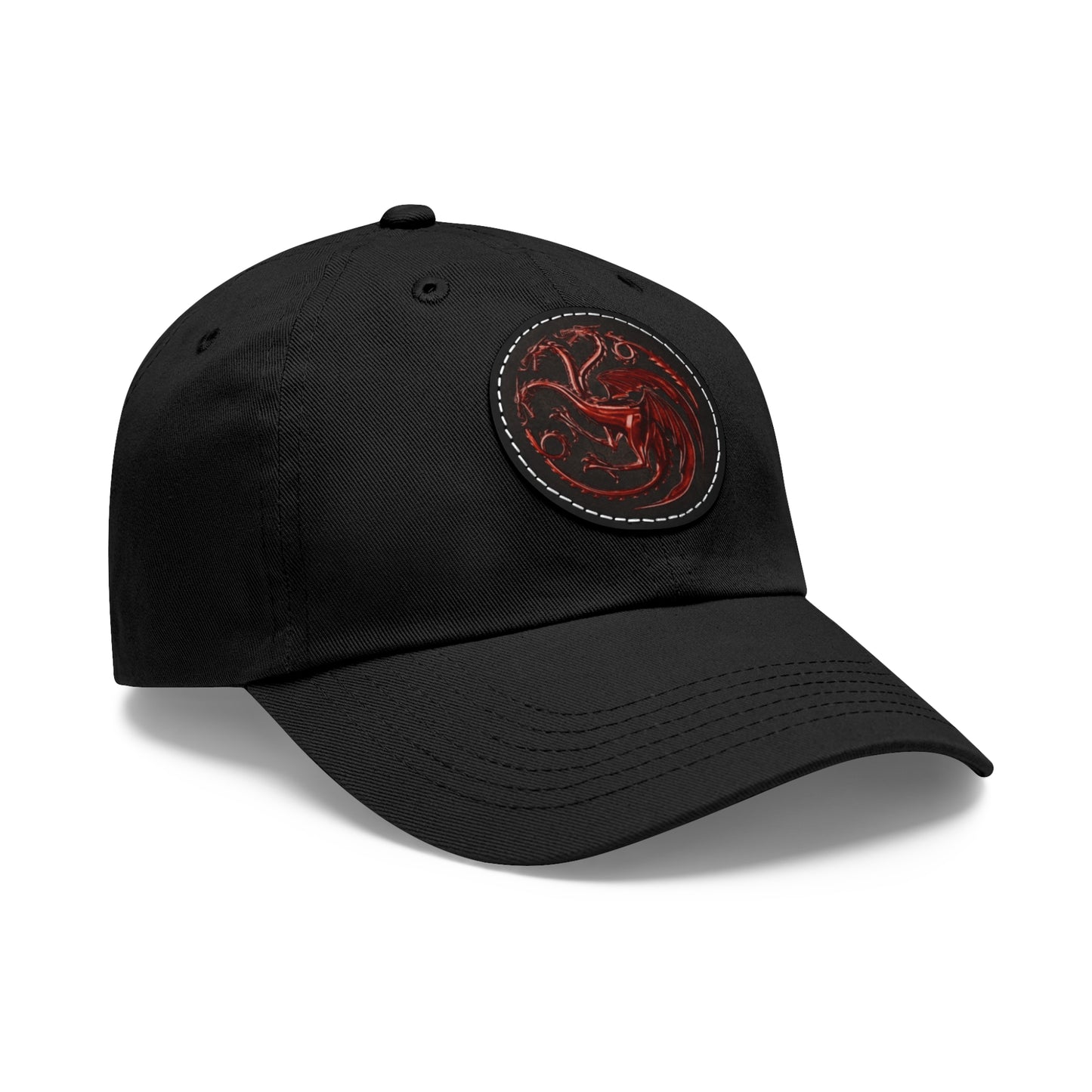 House Of The Dragon Hat with Leather Patch (Round)