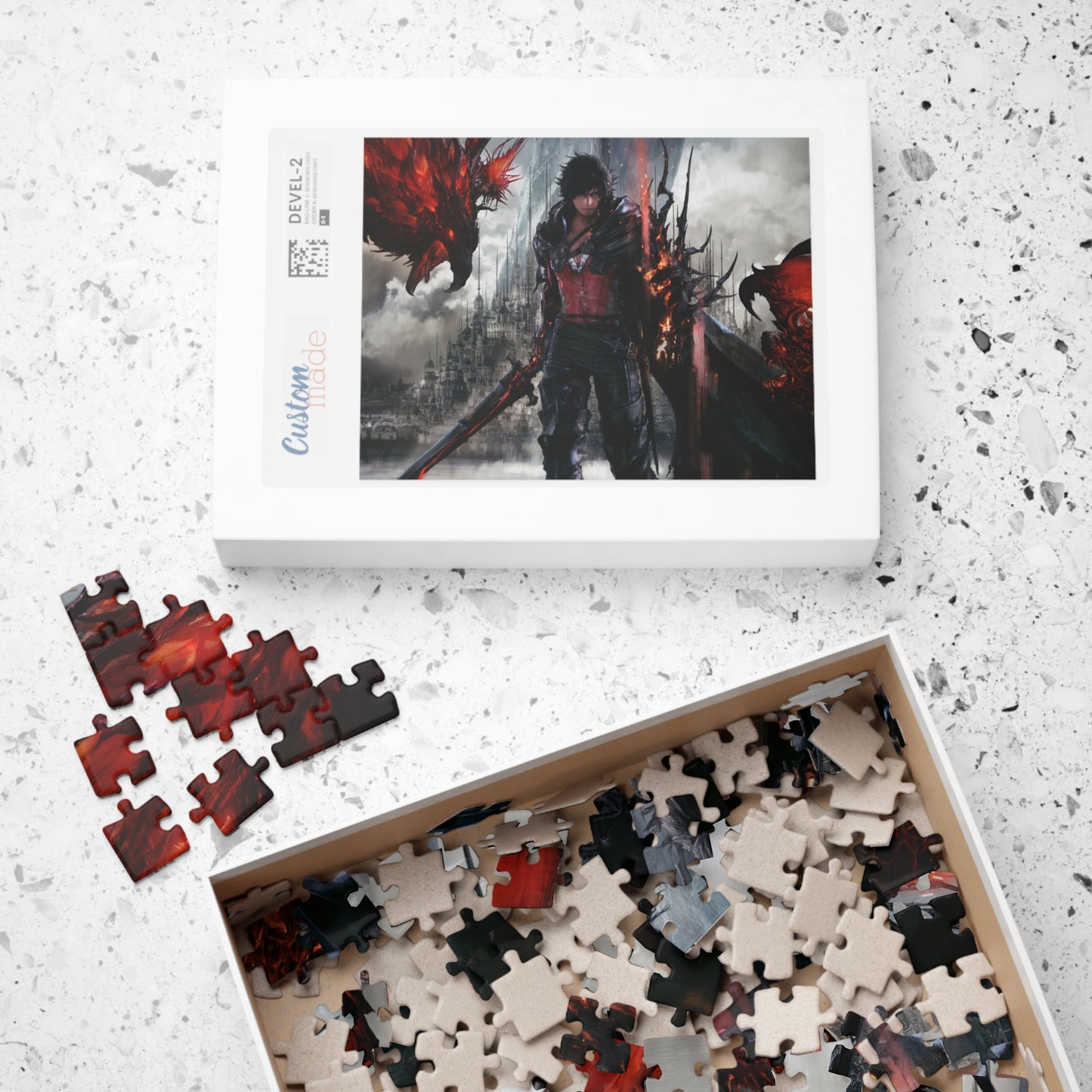 Final Fantasy XVI Jigsaw Puzzle (252, 520, 1014-piece) Game | Gamer Gift | Clive Poster Art