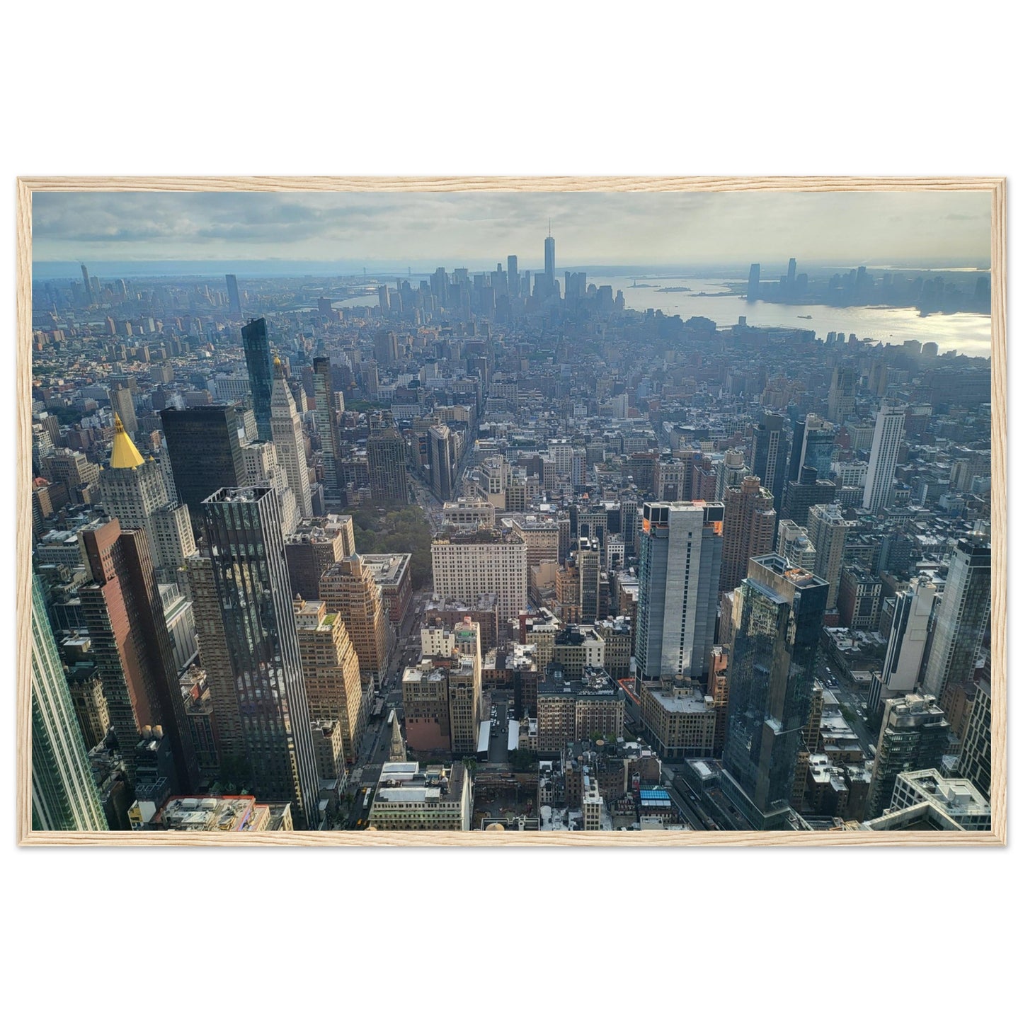 New York City Premium Paper Wooden Framed Poster Wall Art