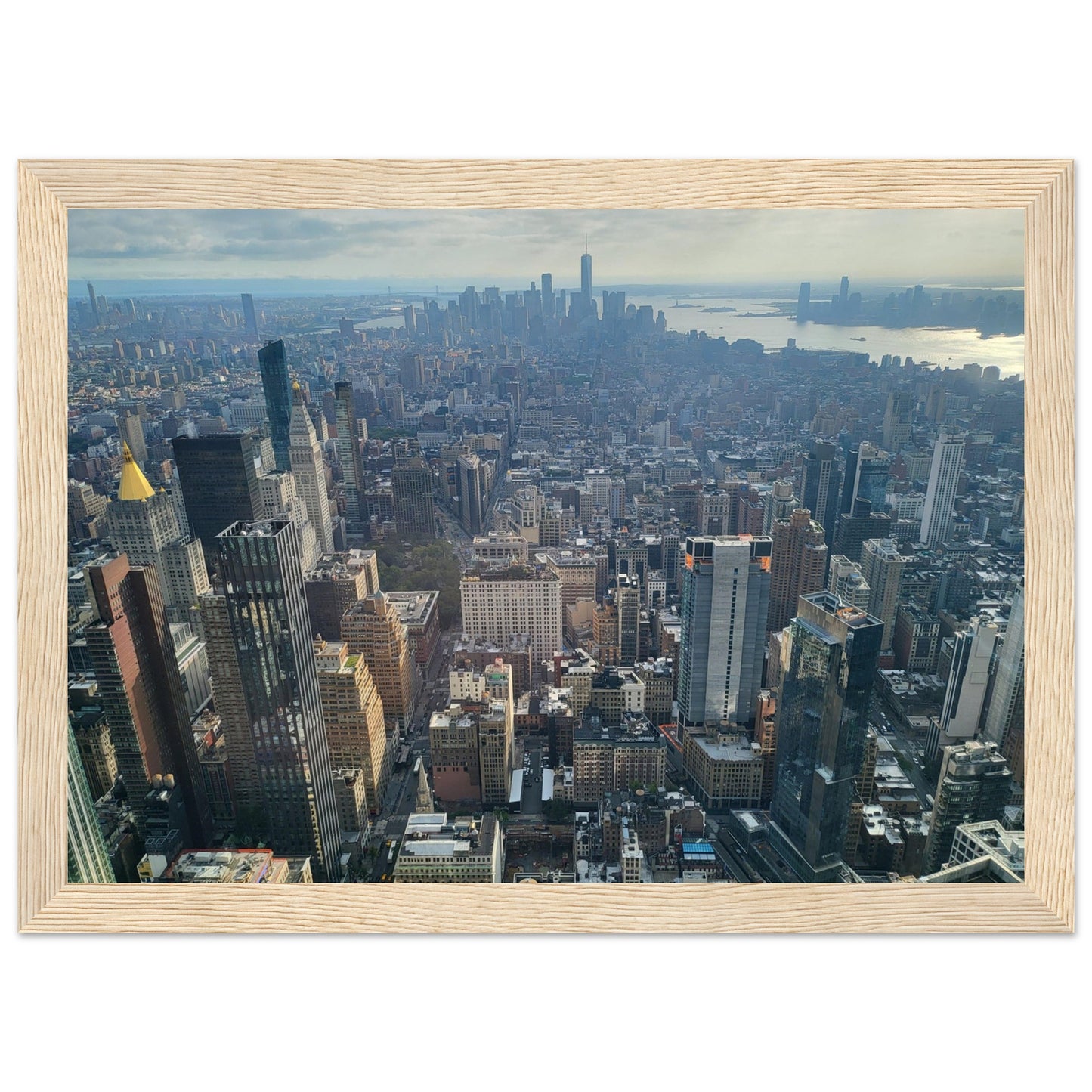 New York City Premium Paper Wooden Framed Poster Wall Art