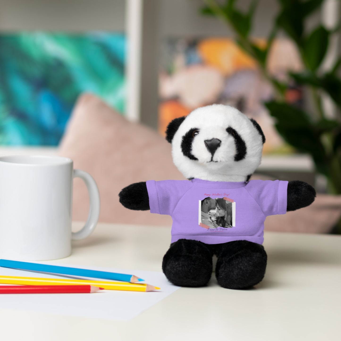 Personalize Your Name And Photo | Valentine Stuffed Animals with Tee