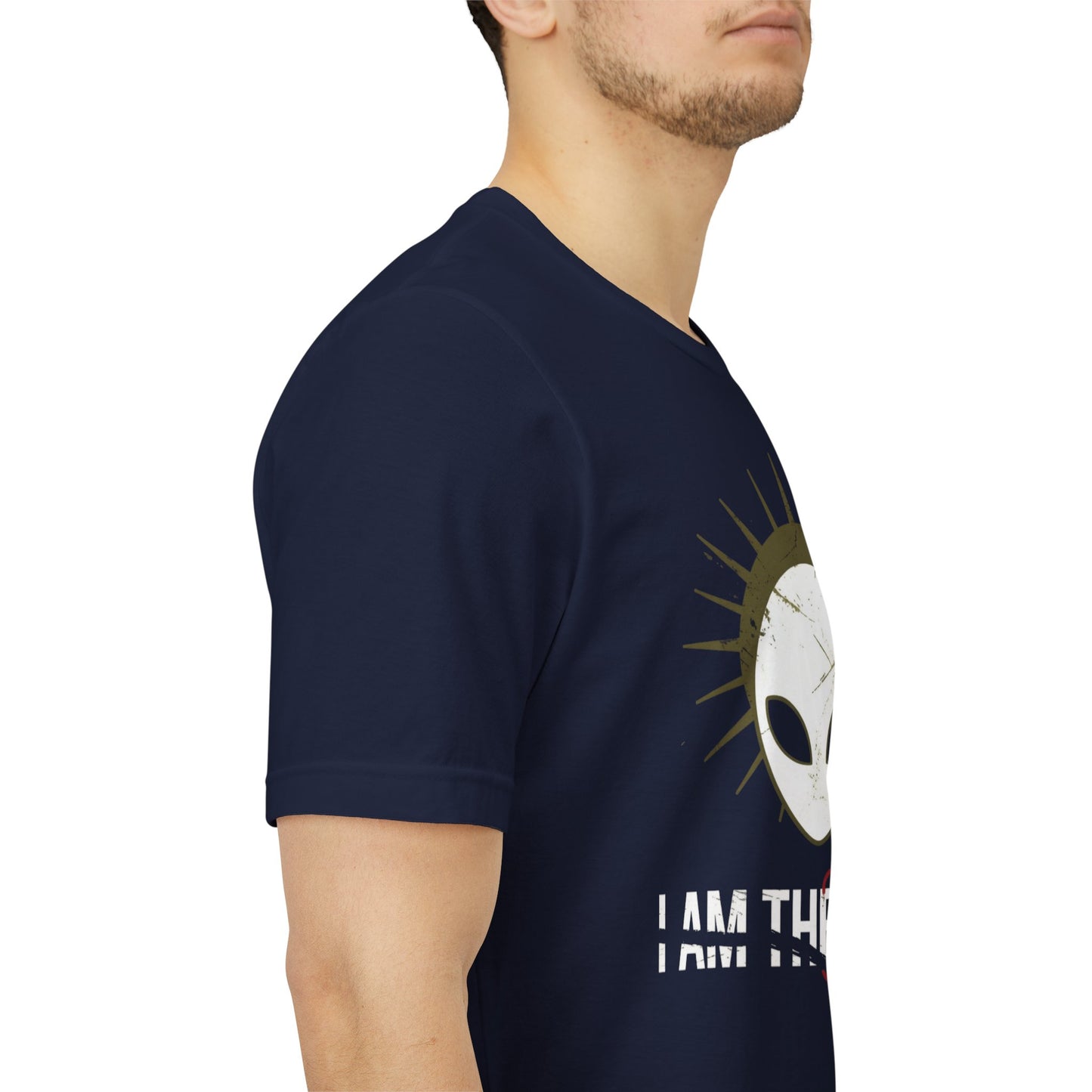 I AM THE ALIEN T-Shirt — Funny Minimalist UFO Conspiracy Tee for UFO Enthusiasts