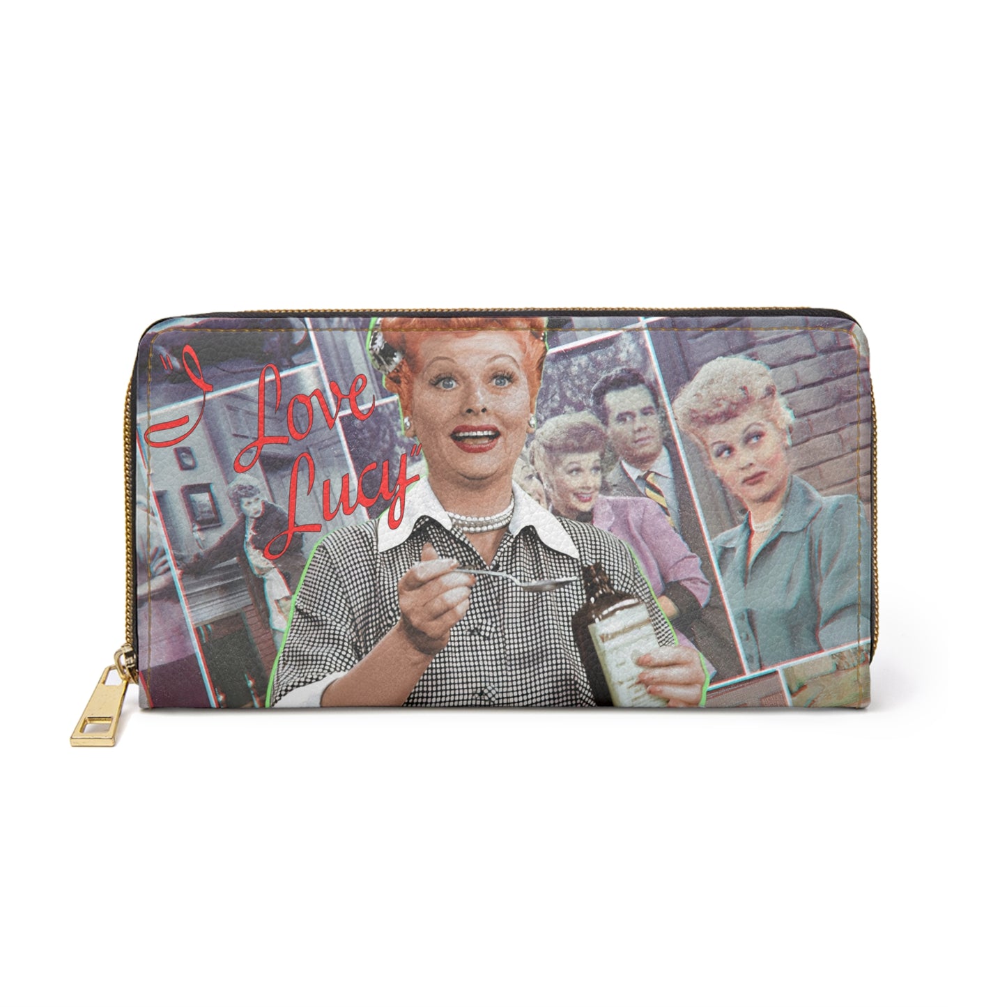 I Love Lucy Zipper Wallet - Retro TV Show Fan Gift, Vintage Inspired Purse, Classic Sitcom Theme Accessory, Coin Pouch with Zipper, Retro