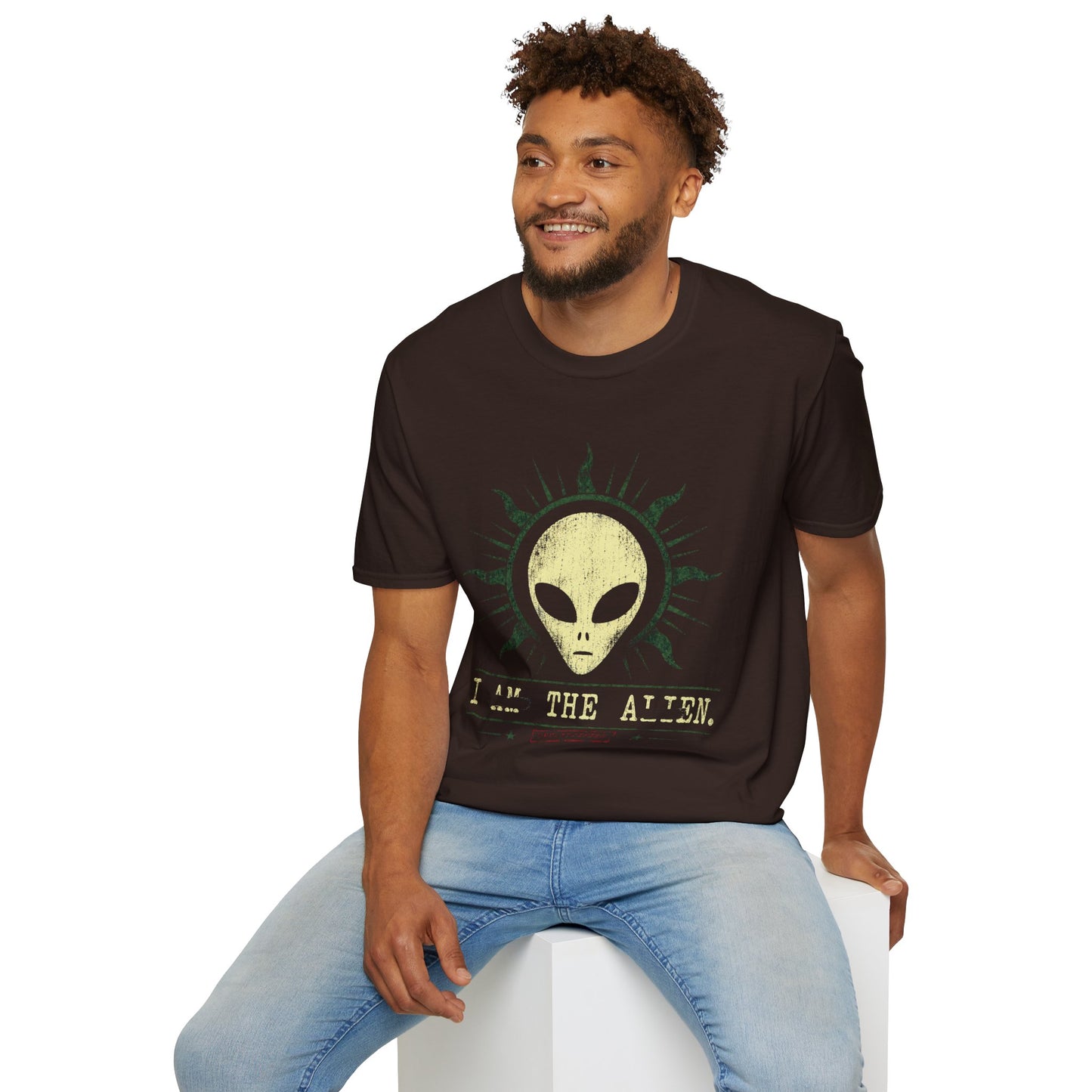Alien Sayings T-Shirt — "Just write about this design after I am alien" Graphic Tee