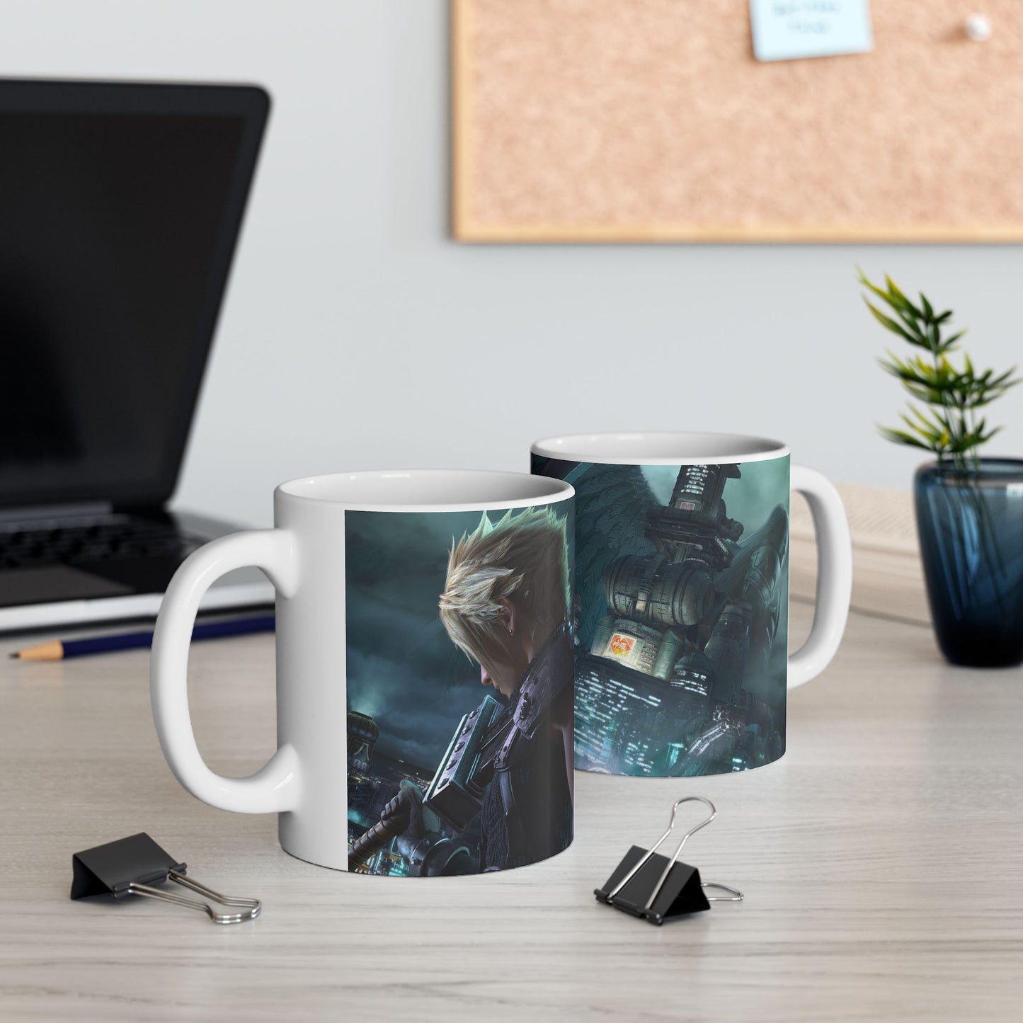 Final Fantasy VII Remake Rebirth Ceramic Mug, Game Gift, Gamer Mug, Video Game Gift, Geek Mug, Gaming Cup, RPG Mug