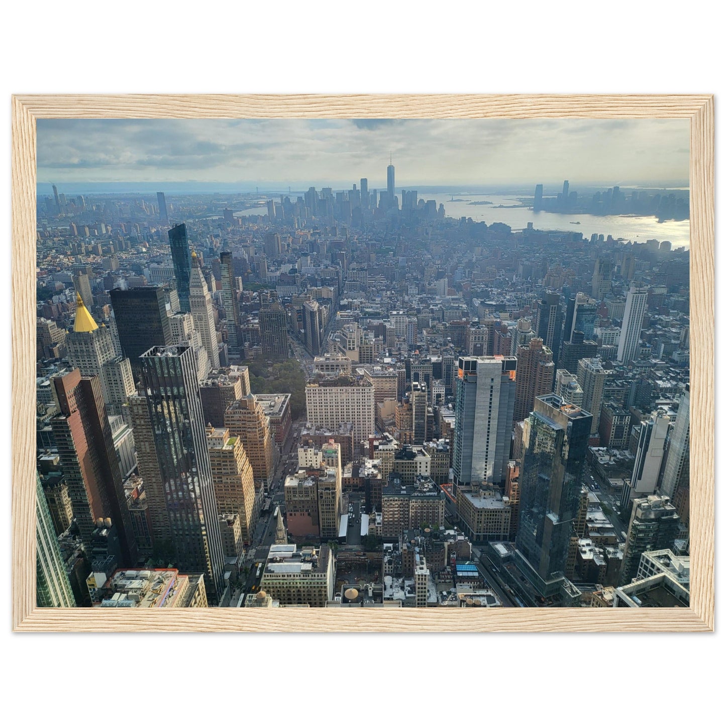 New York City Premium Paper Wooden Framed Poster Wall Art