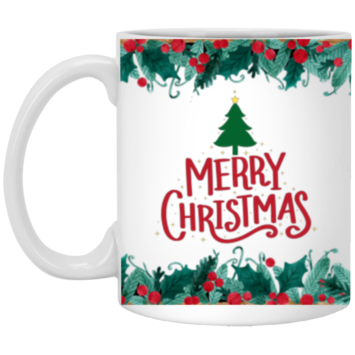 Merry Christmas | Black | White | Ceramic Mug