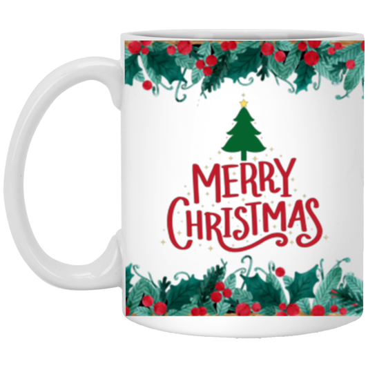 Merry Christmas | Black | White | Ceramic Mug